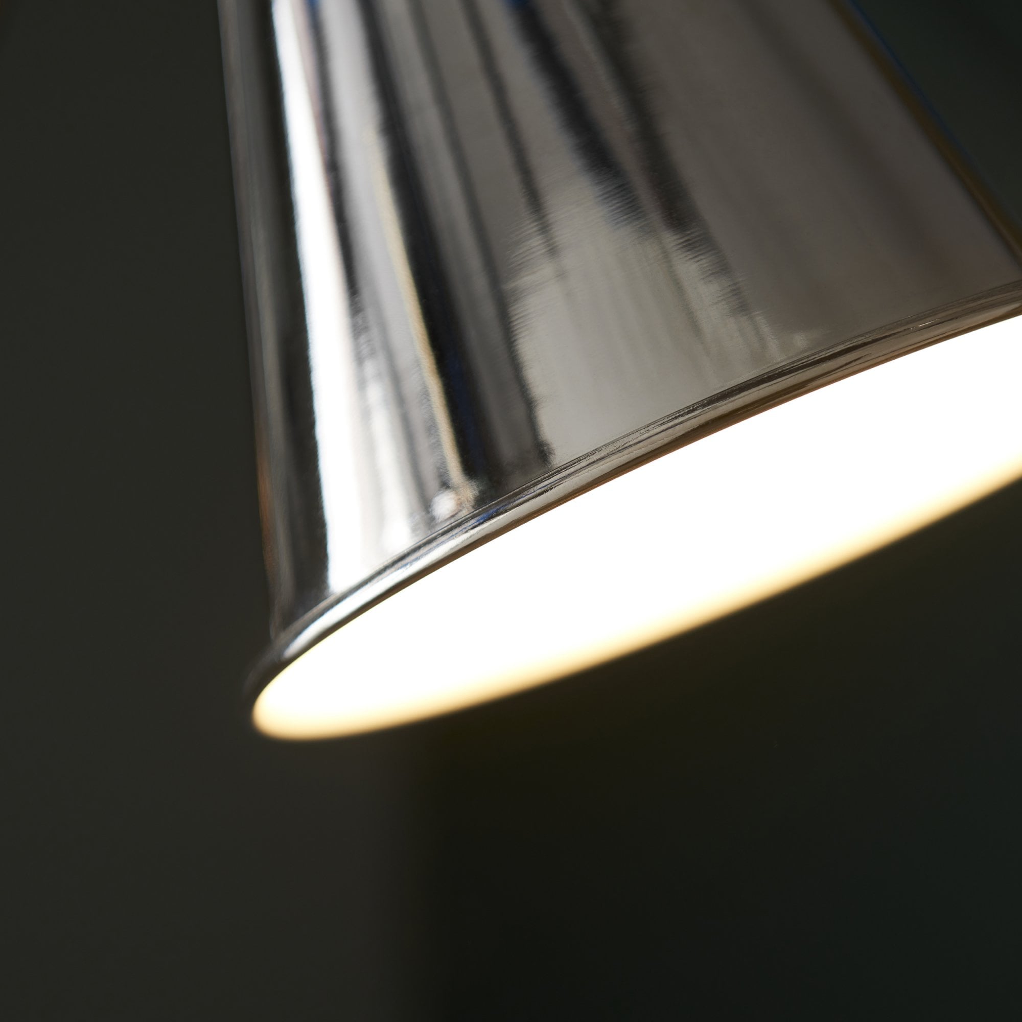 Endon Hal Single Light Floor Lamp - Bright Nickel & Satin White