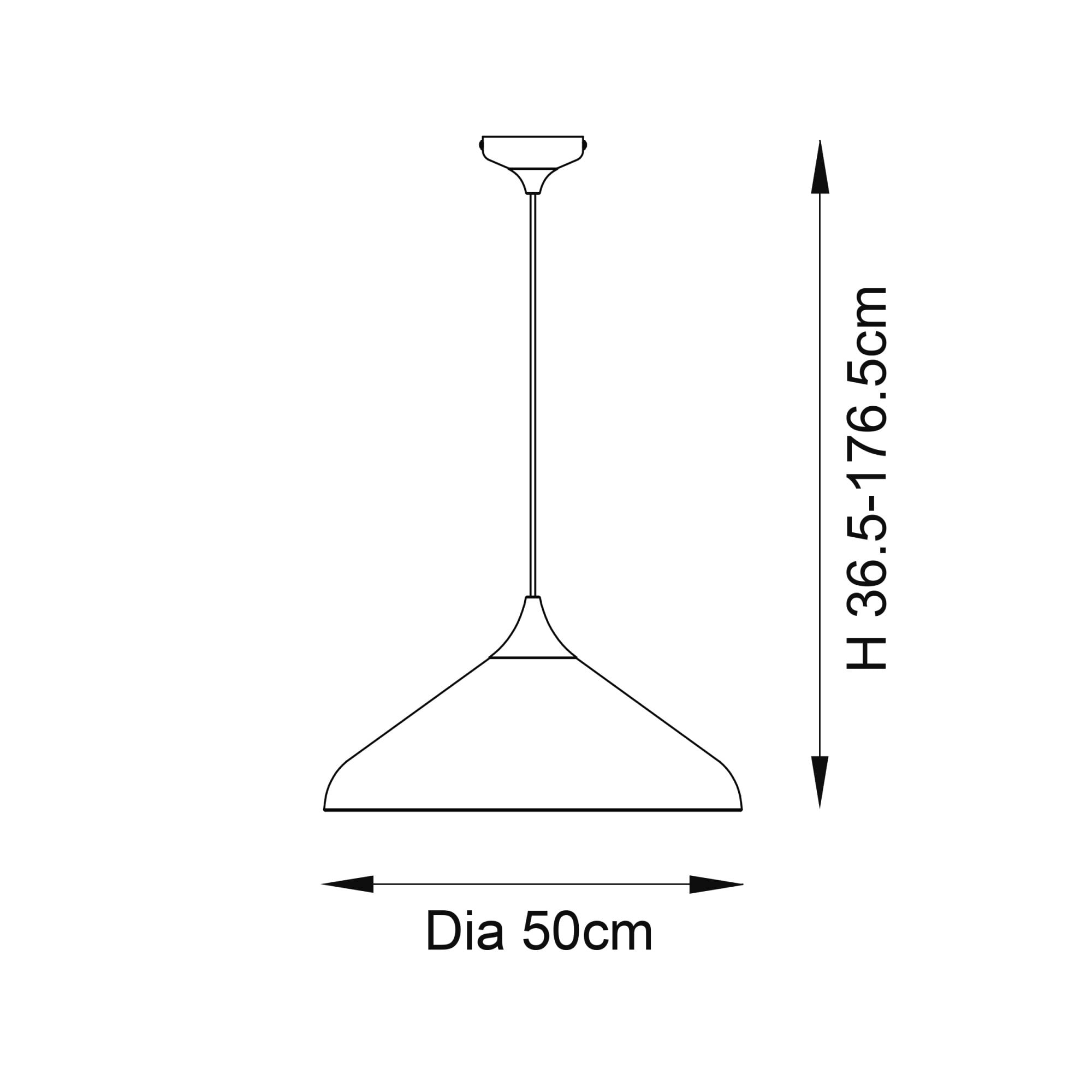 Utopia Smooth Coned Ceiling Pendant Pendant - Matt Black & Matt Nickel Plate