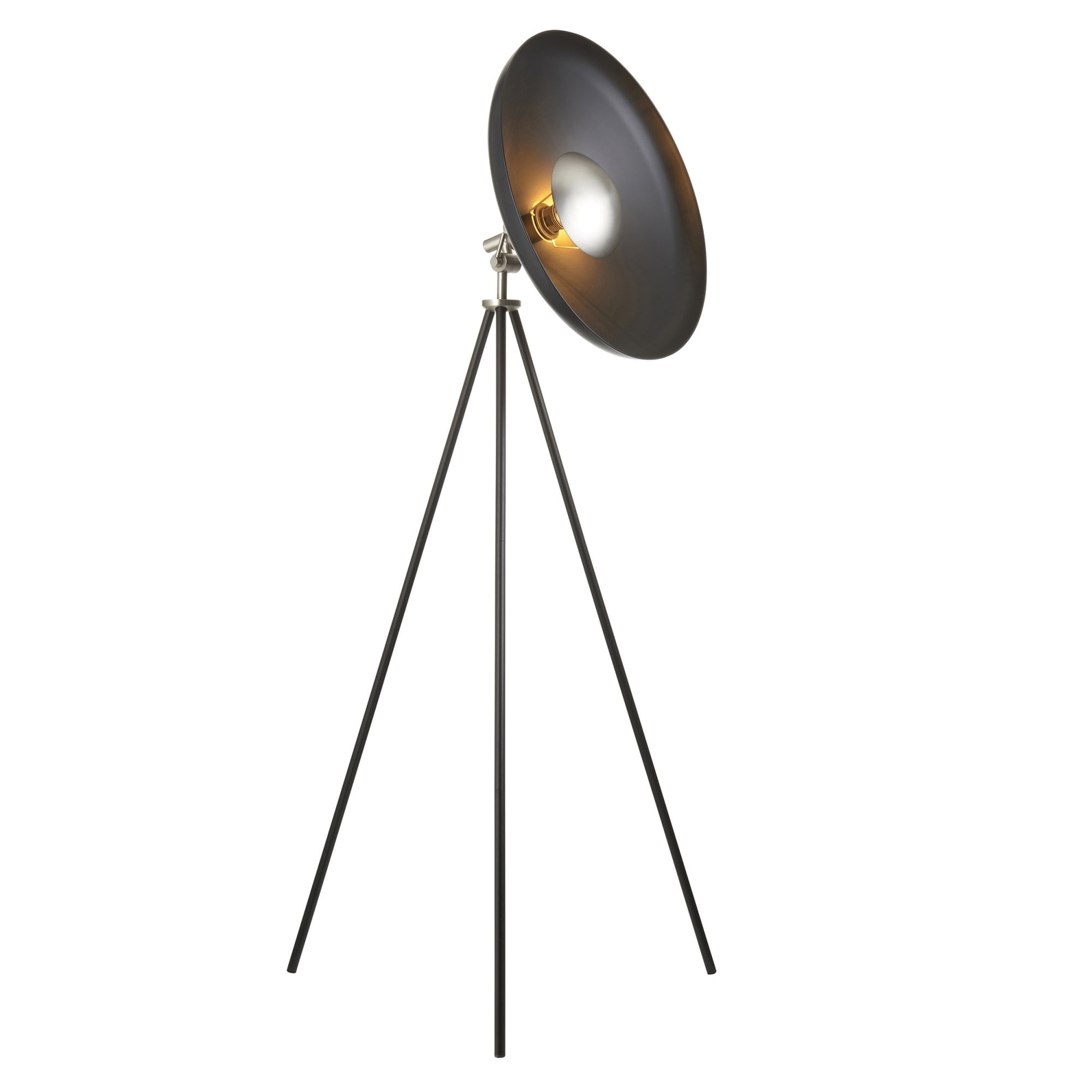 Utopia Satellite Coned Floor Light - Matt Black & Matt Nickel Plate