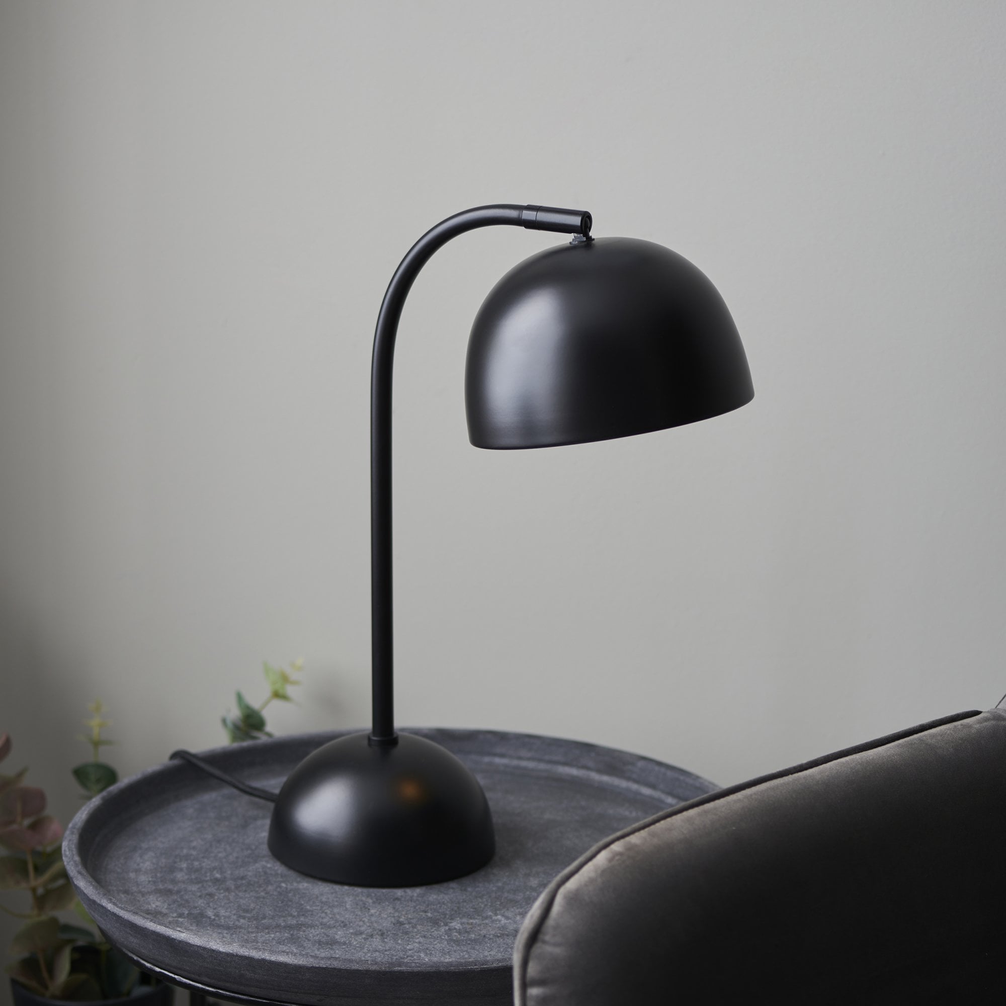 Endon Brodey Single Table Lamp - Matt Black