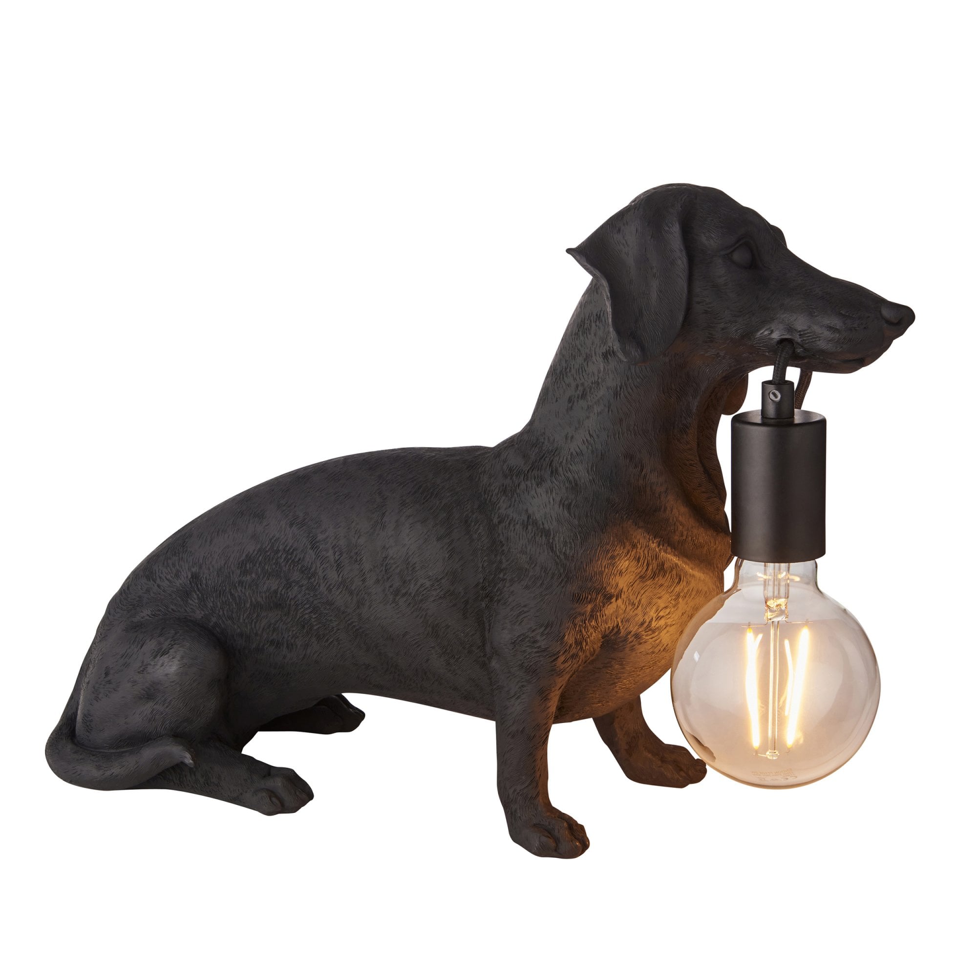 Utopia Slinky The Dachshund Table Lamp - Matt Black