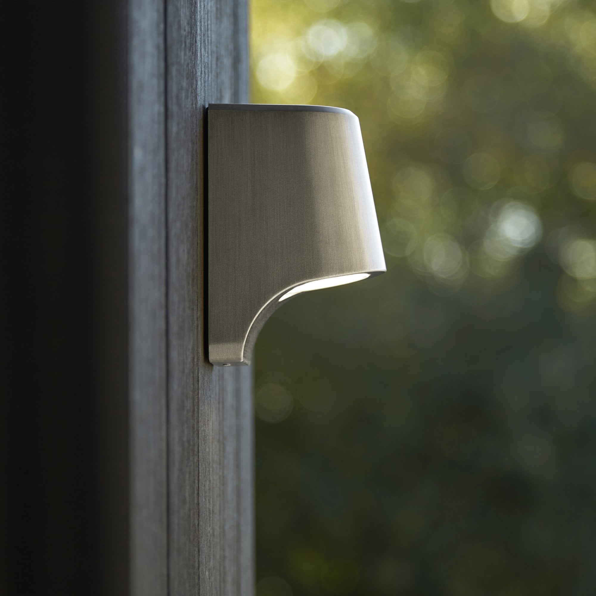 Utopia Compact Die Cast IP44 LED Wall Light - Aged Pewter & Frosted Glass