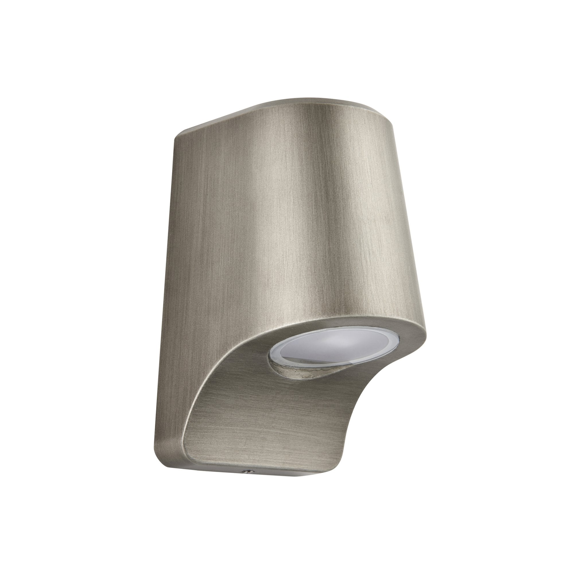 Utopia Compact Die Cast IP44 LED Wall Light - Aged Pewter & Frosted Glass