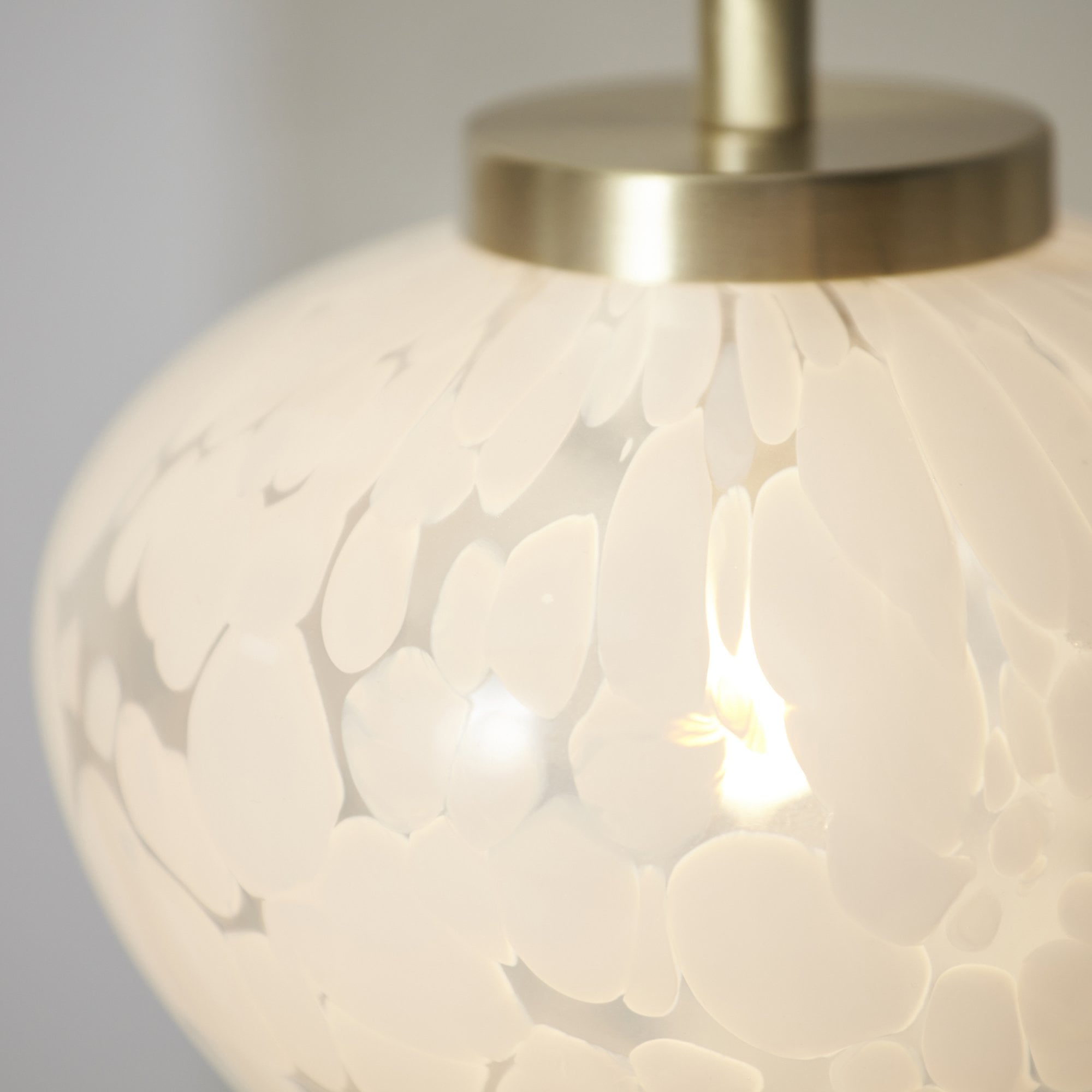 Endon Mali Table Lamp - Confetti Glass & Satin Brass