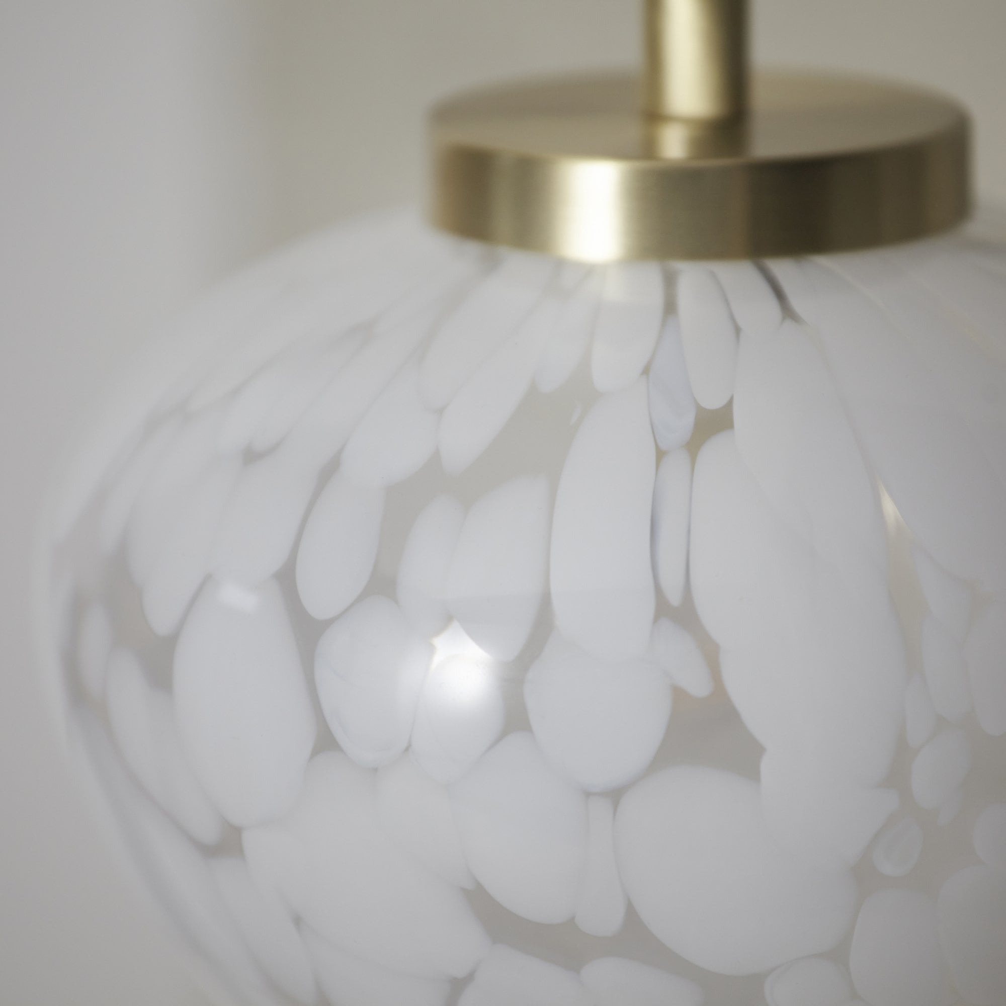 Endon Mali Table Lamp - Confetti Glass & Satin Brass