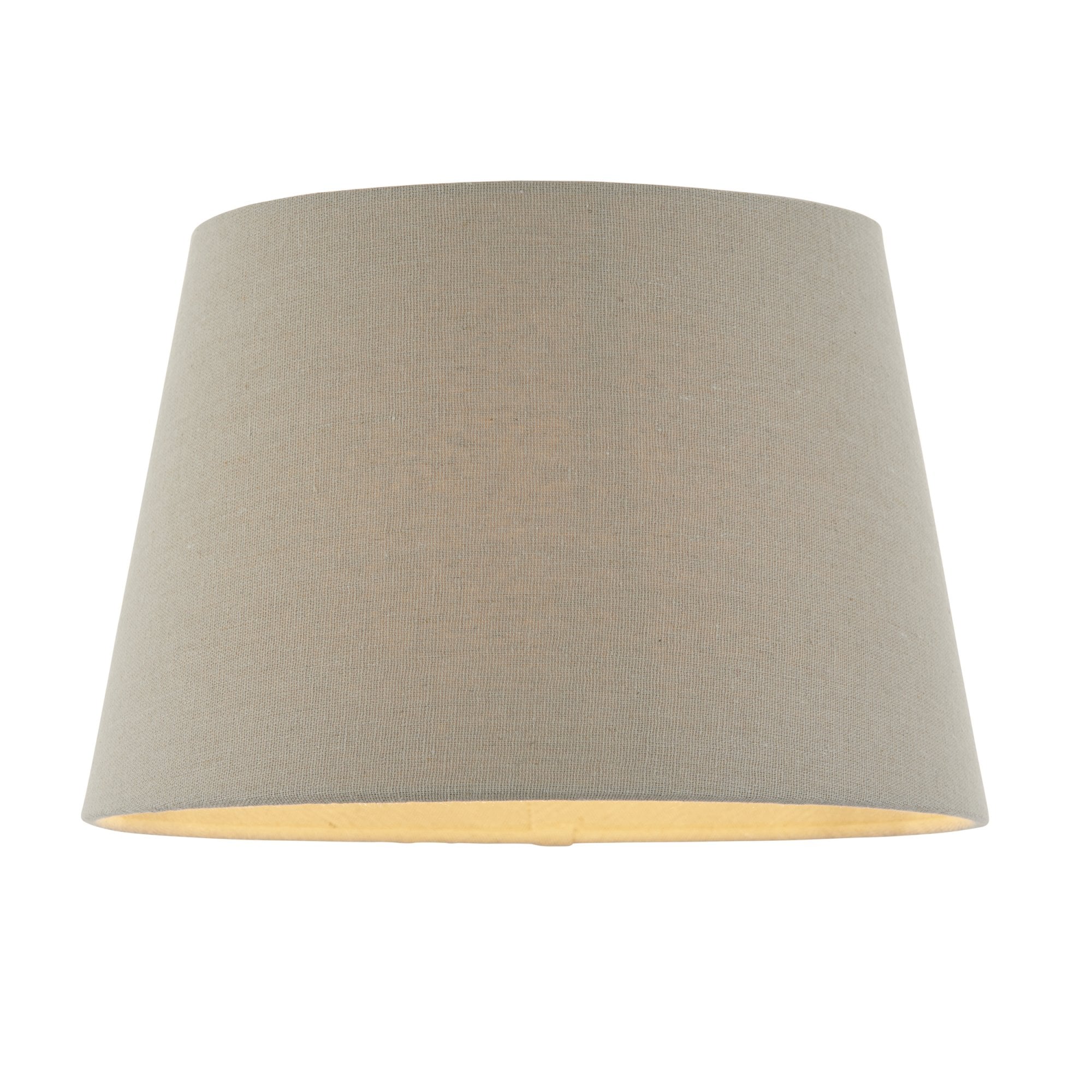 Interiors 1900 Cici 10" Tapered Cylinder Shade - Grey Faux Linen - Shade Only