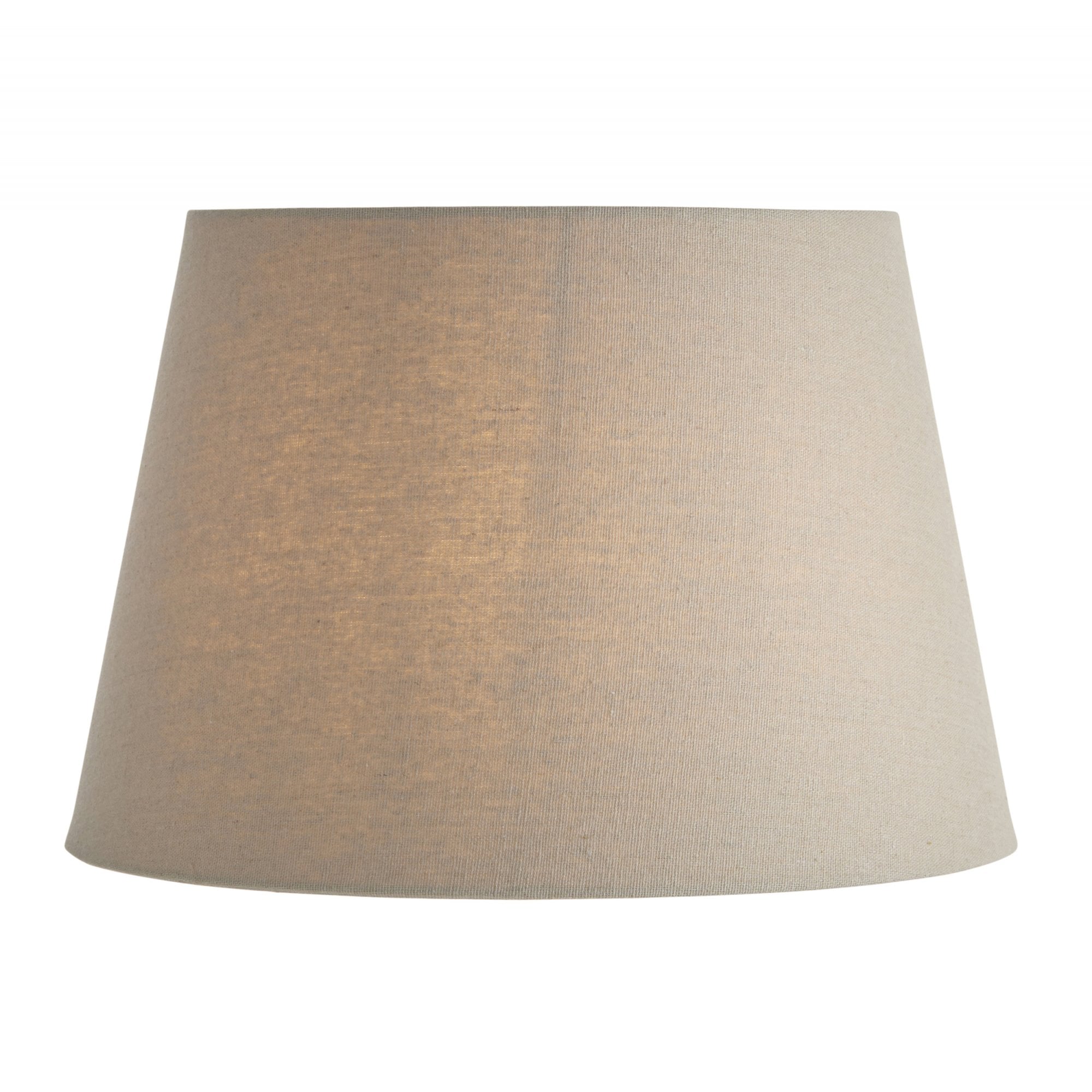 Interiors 1900 Cici 12" Tapered Cylinder Shade - Grey Faux Linen - Shade Only
