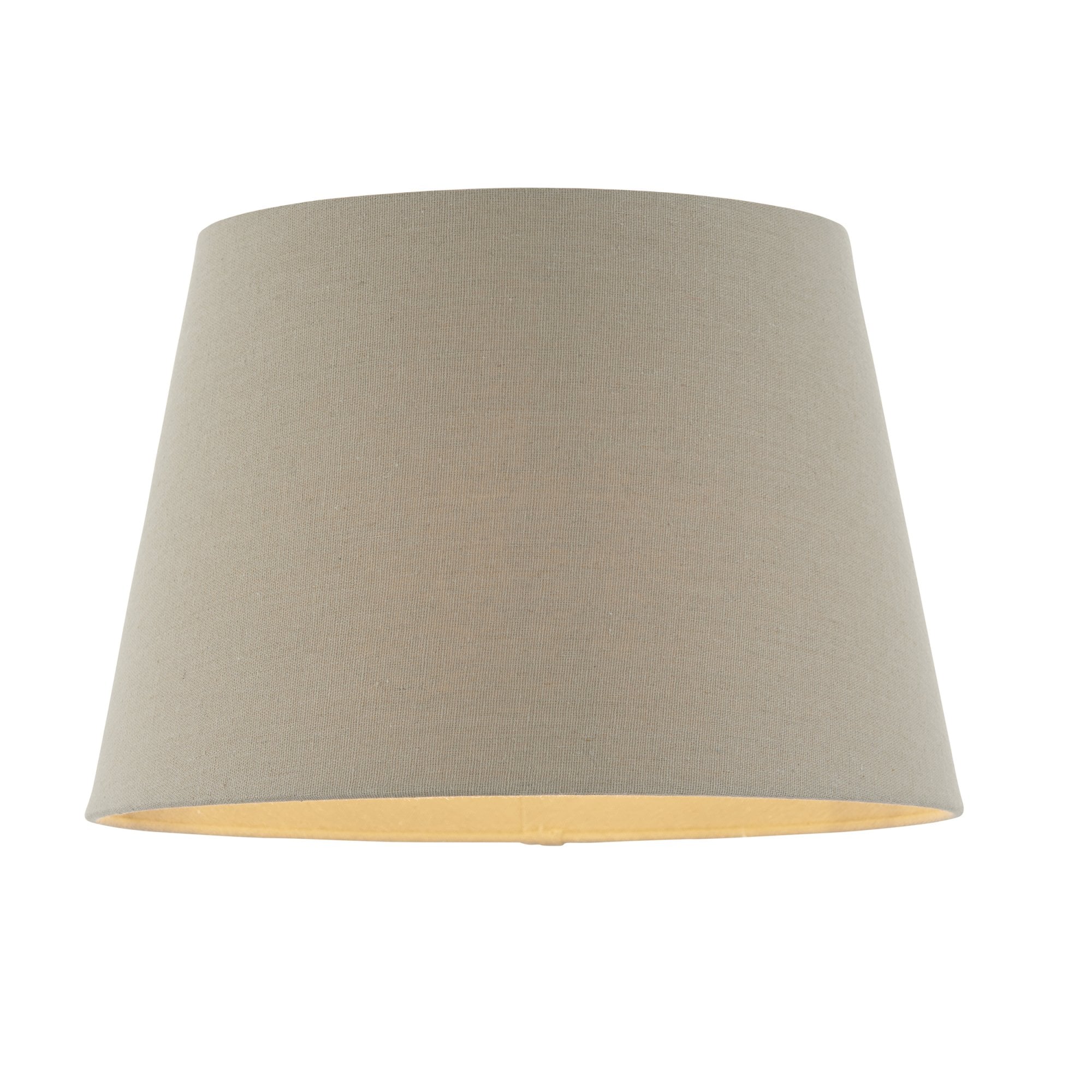 Interiors 1900 Cici 12" Tapered Cylinder Shade - Grey Faux Linen - Shade Only