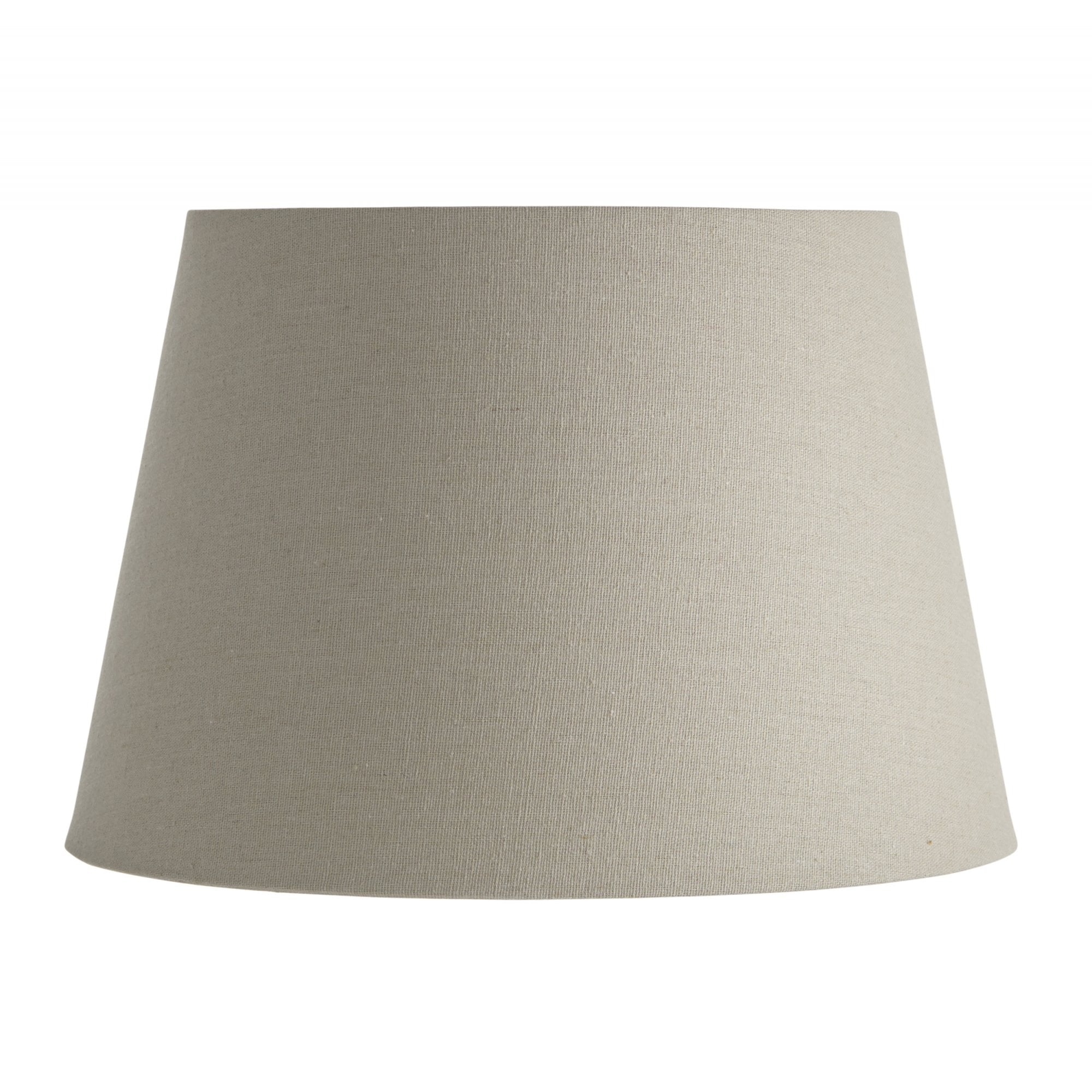 Interiors 1900 Cici 12" Tapered Cylinder Shade - Grey Faux Linen - Shade Only
