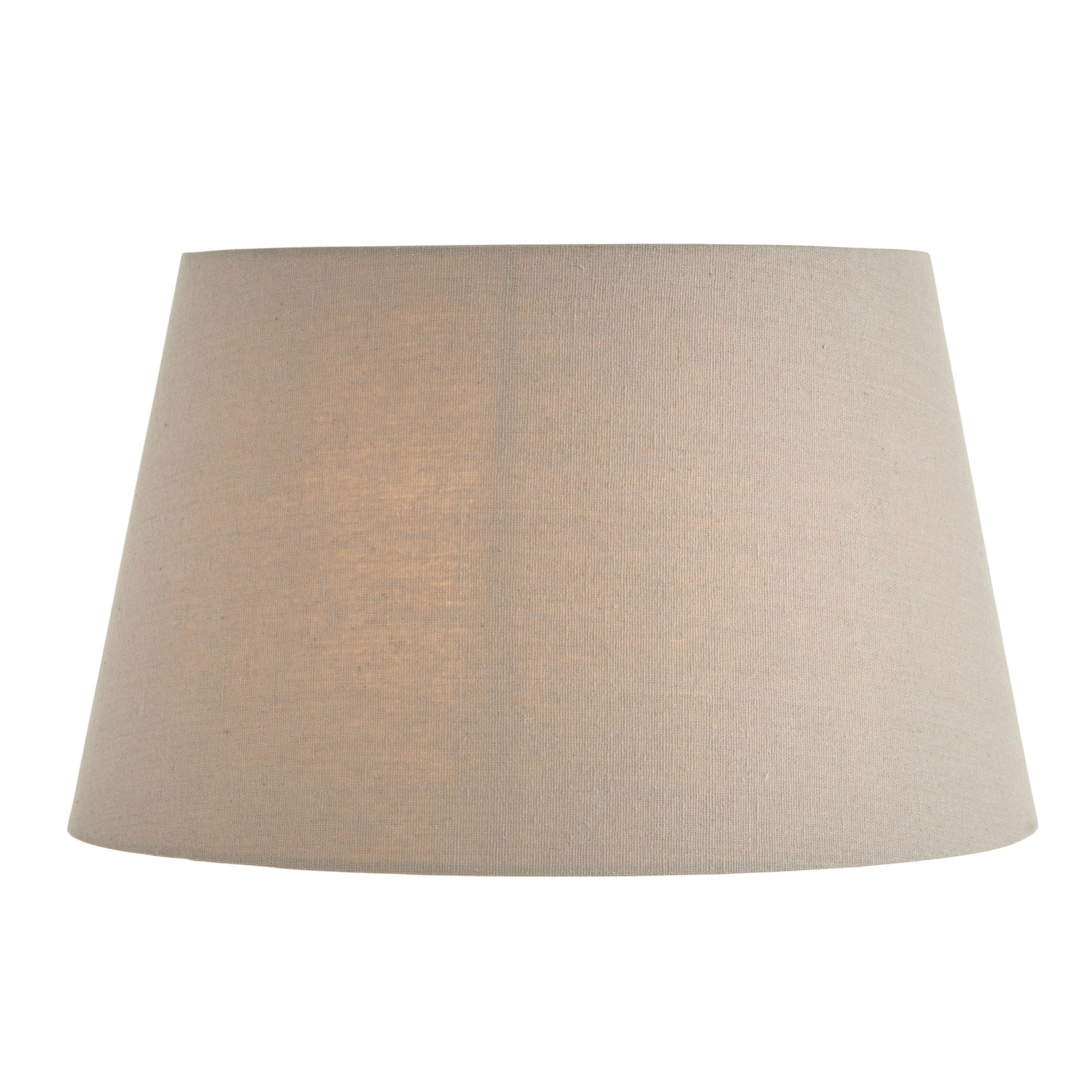 Interiors 1900 Cici 14" Tapered Cylinder Shade - Grey Faux Linen - Shade Only