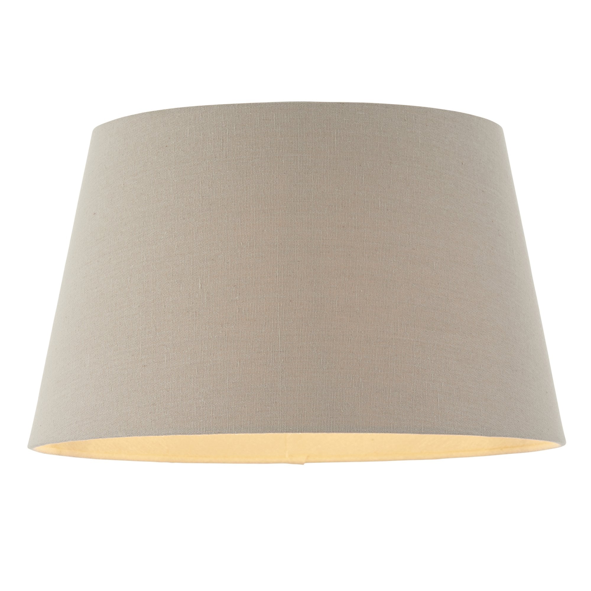 Interiors 1900 Cici 14" Tapered Cylinder Shade - Grey Faux Linen - Shade Only