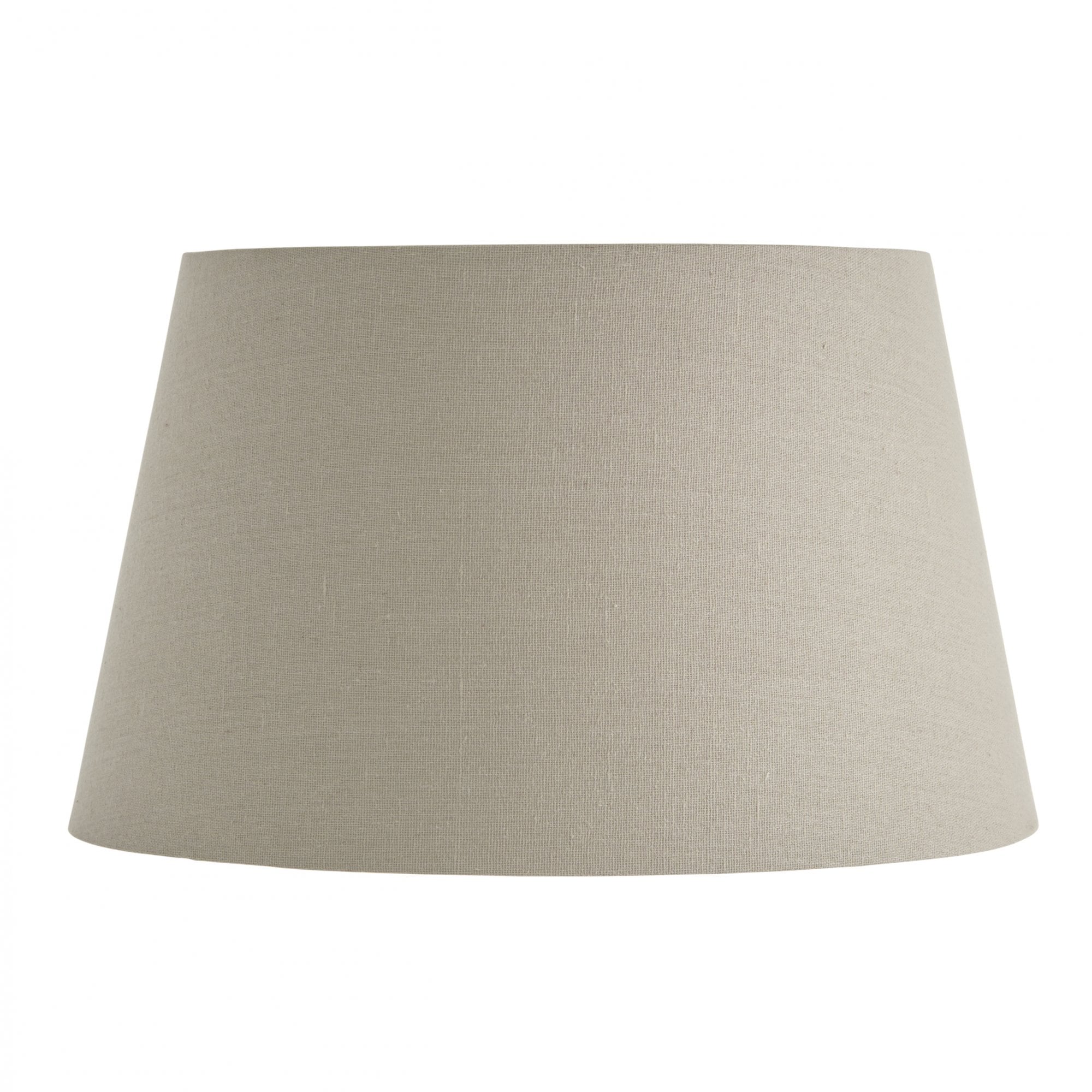 Interiors 1900 Cici 14" Tapered Cylinder Shade - Grey Faux Linen - Shade Only