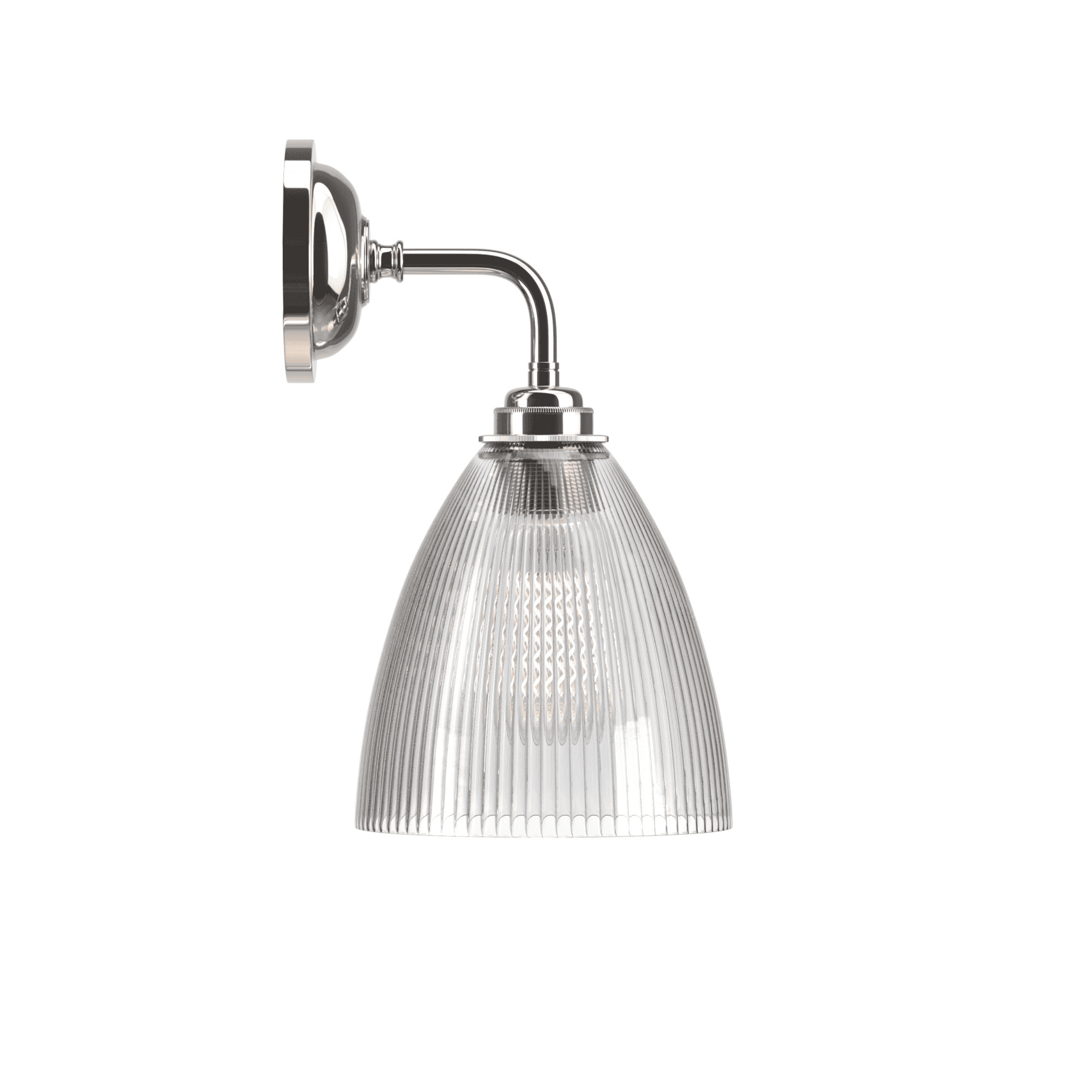 Fritz Fryer Ledbury Contemporary Wall Light - Skinny Ribbed Glass (Various Colour Options)