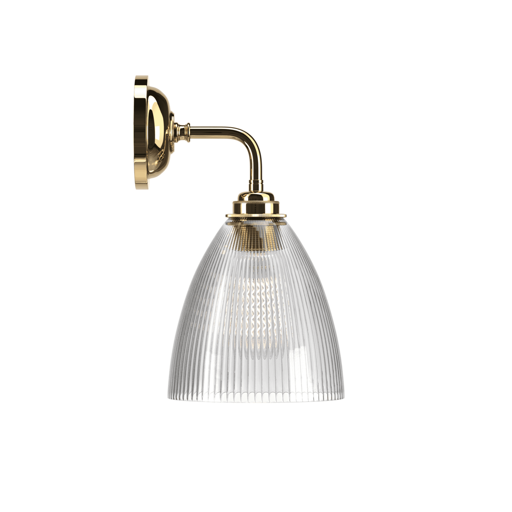 Fritz Fryer Ledbury Contemporary Wall Light - Skinny Ribbed Glass (Various Colour Options)