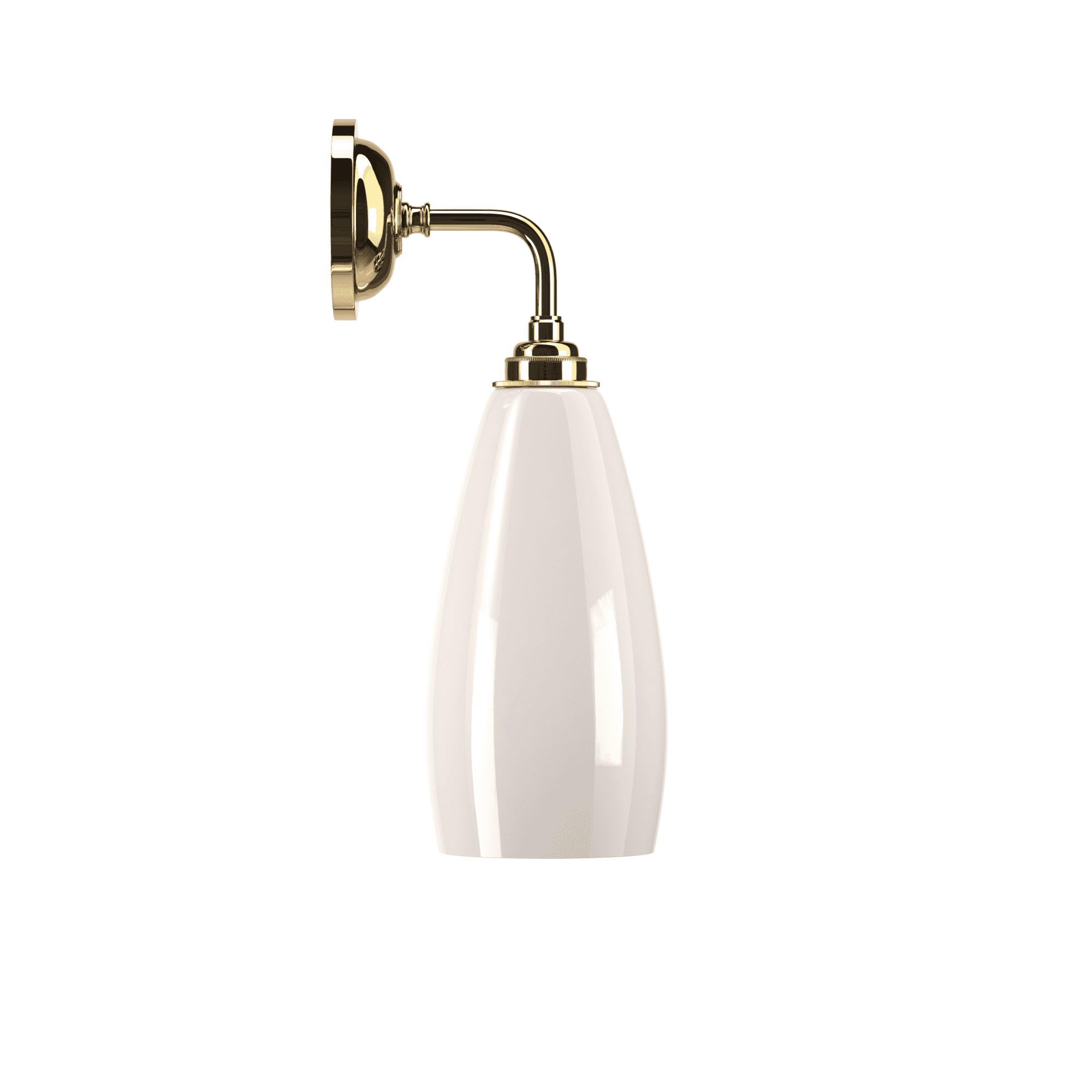 Fritz Fryer Upton Contemporary Medium Wall Light - White Glass (Various Colour Options)