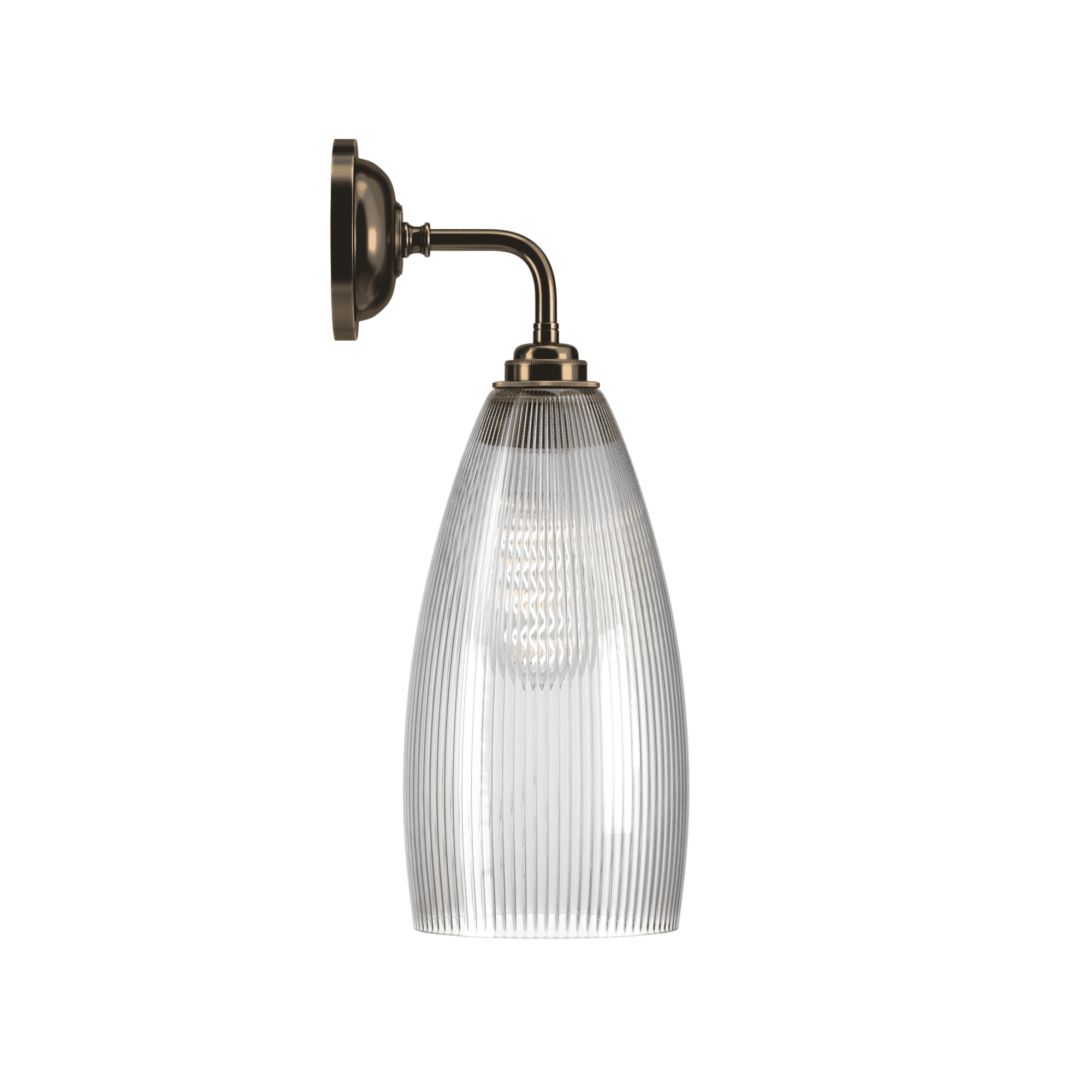 Fritz Fryer Upton Contemporary Large Wall Light - Skinny Ribbed Glass (Various Colour Options)