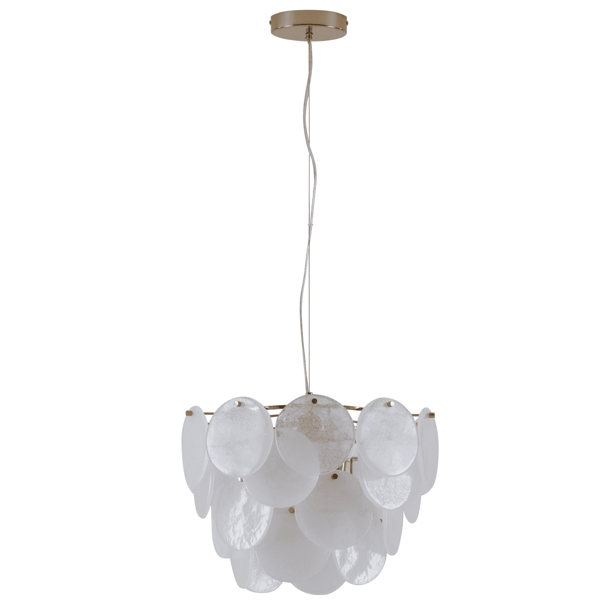 houseof. White Glass Disk Ceiling Pendant Light - Opal