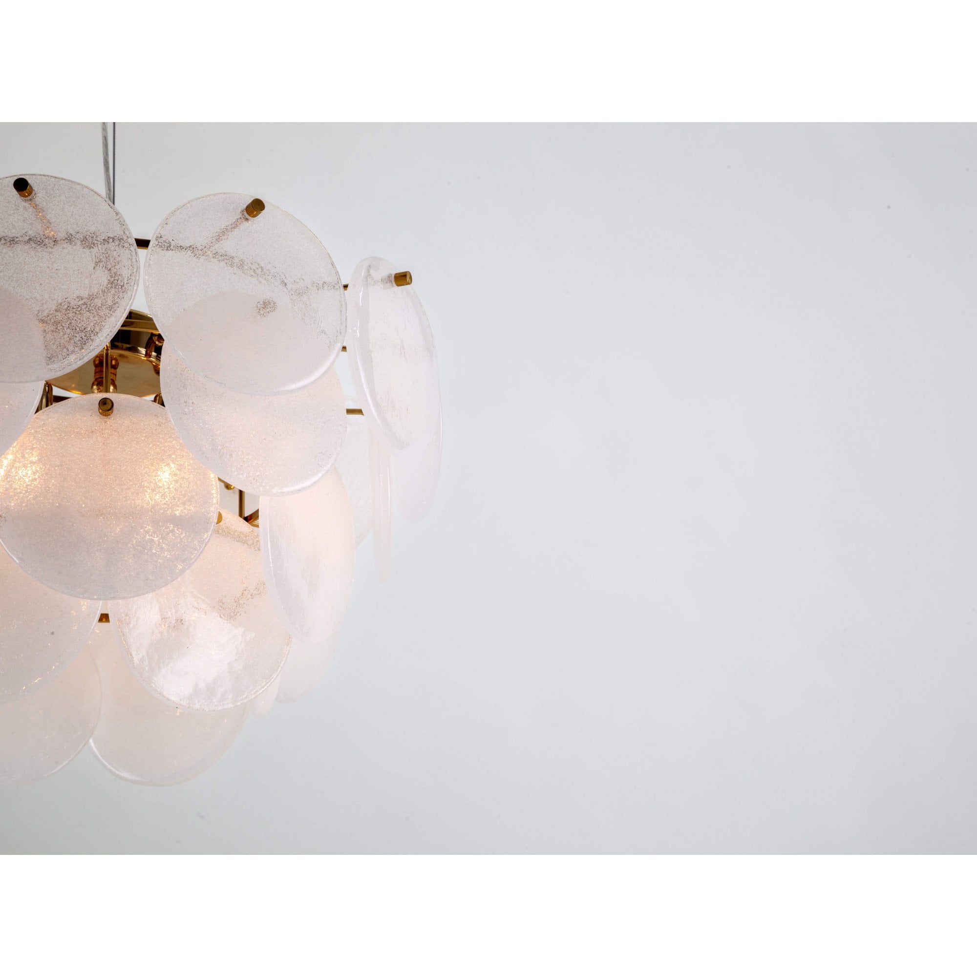 houseof. White Glass Disk Ceiling Pendant Light - Opal