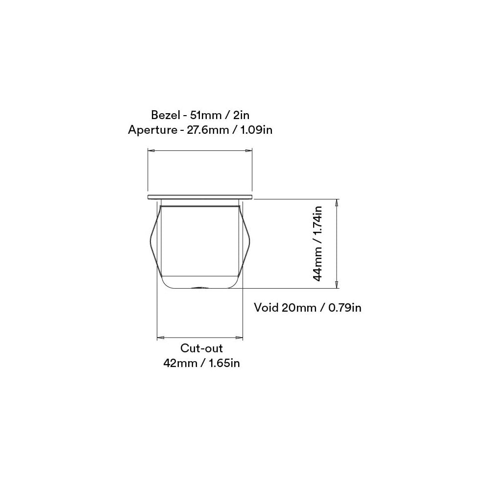 Orluna Toto Mini Uplight - For Installation in Walls too