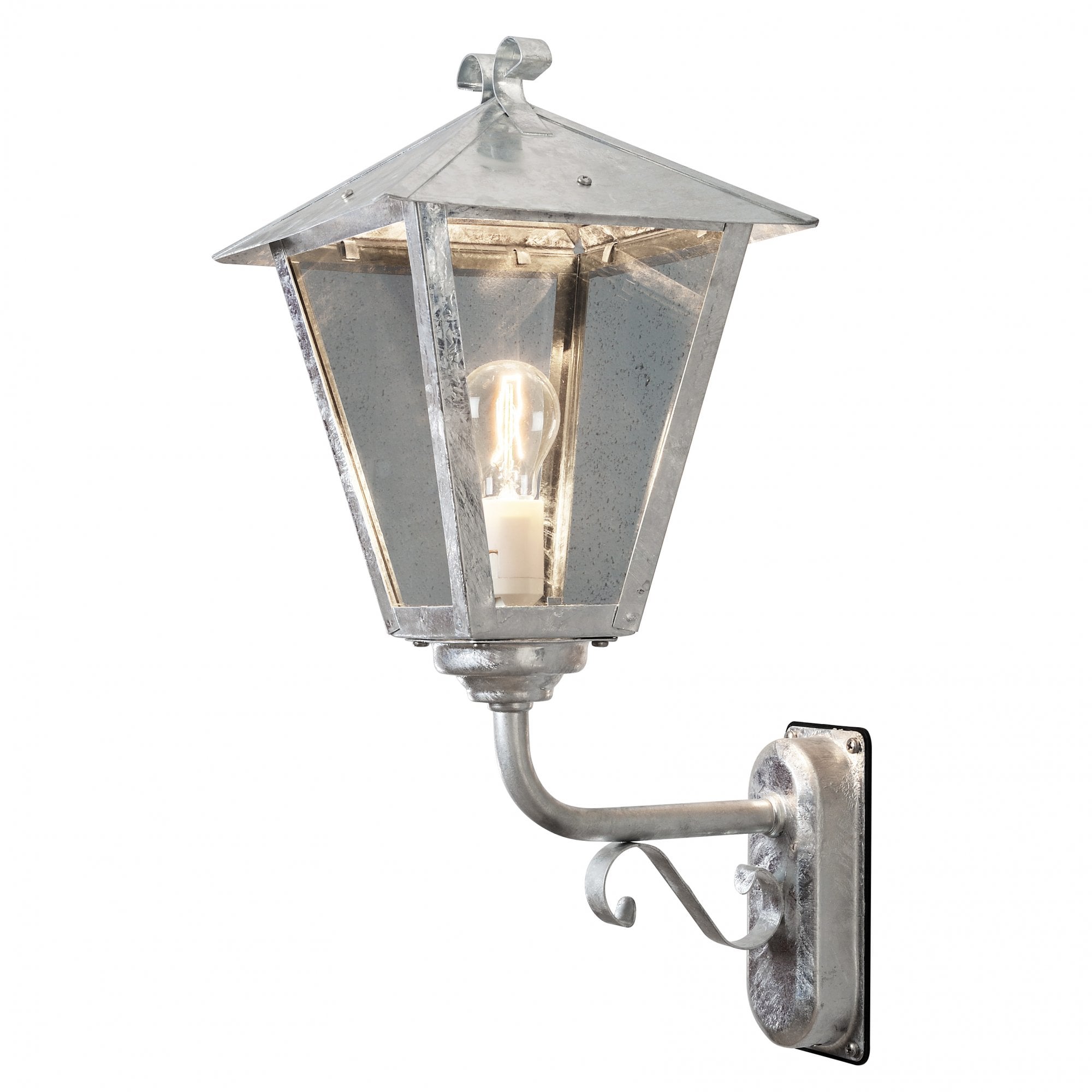 Konstsmide Benu Large Up Wall Light - Galvanised