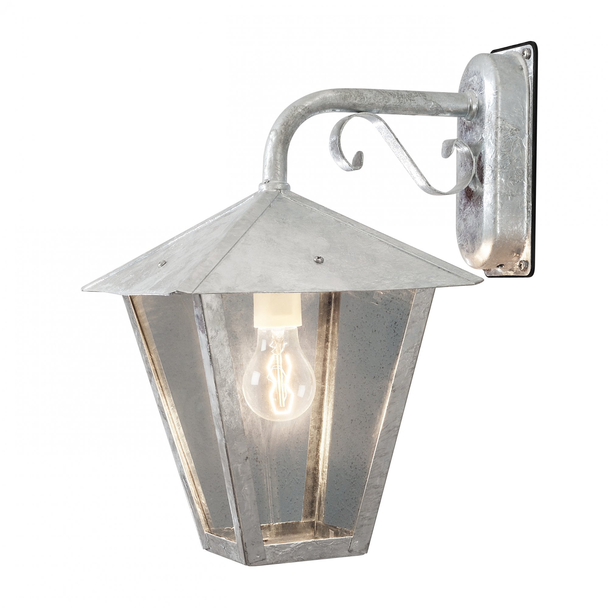 Konstsmide Benu Down Wall Light - Galvanised