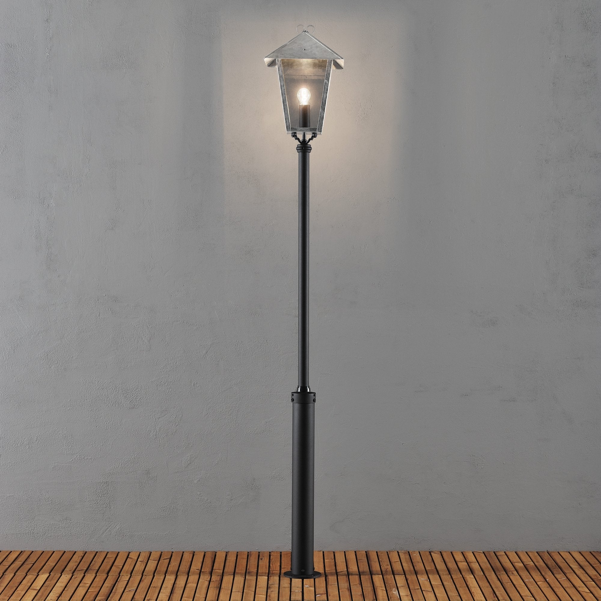 Konstsmide Benu Lampost (With Taurus Column) - Galvanised