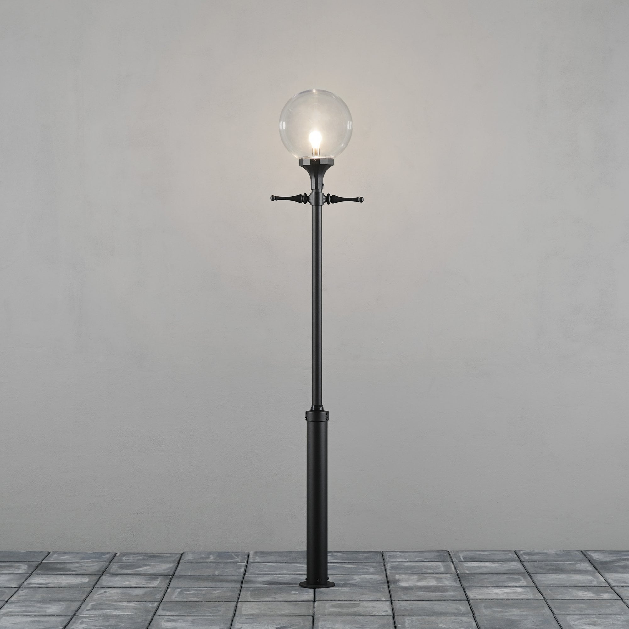 Konstsmide Orion Lampost (With Taurus Pole and Ladder Bracket) - Matt Black