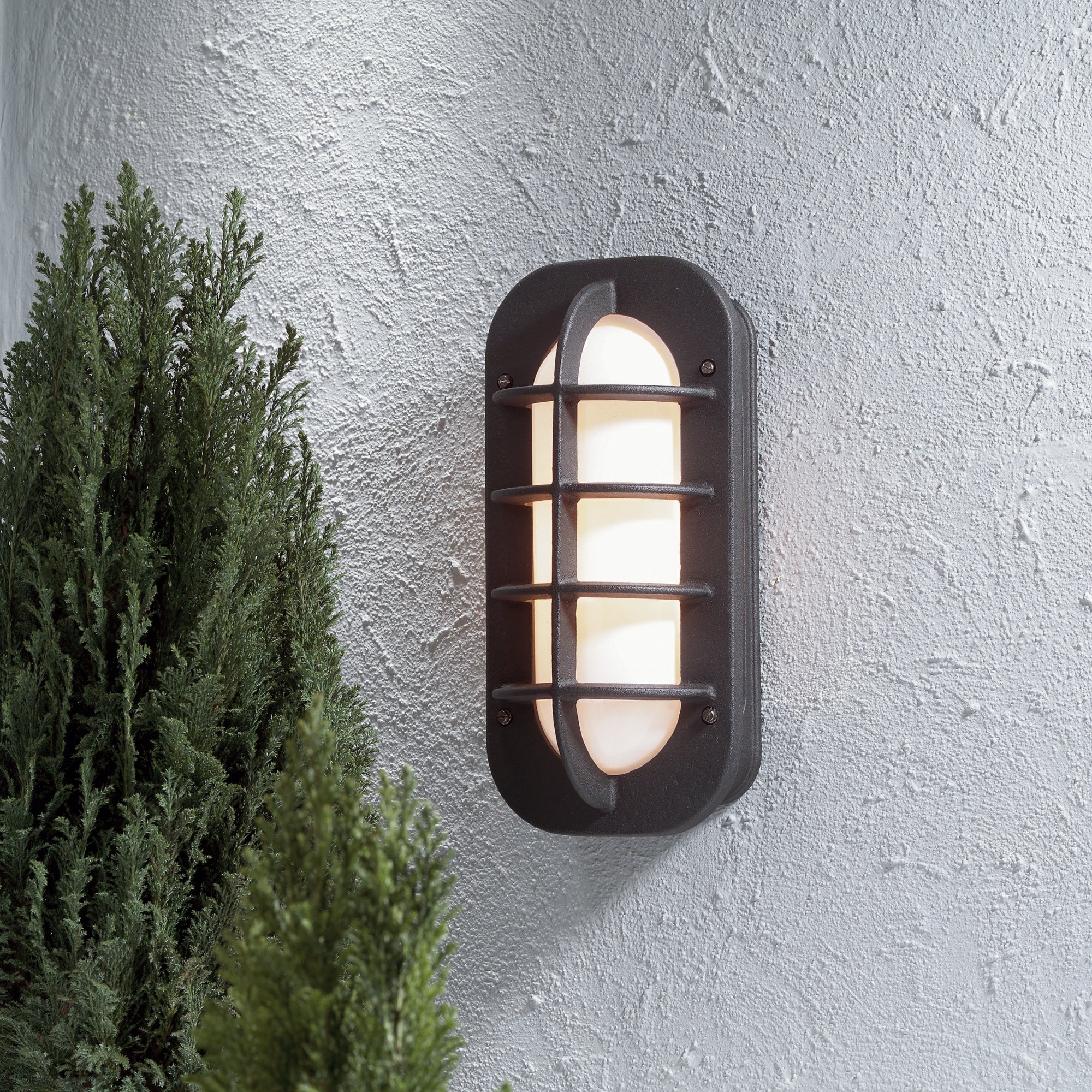 Konstsmide Loke Wall Light - Matt Black