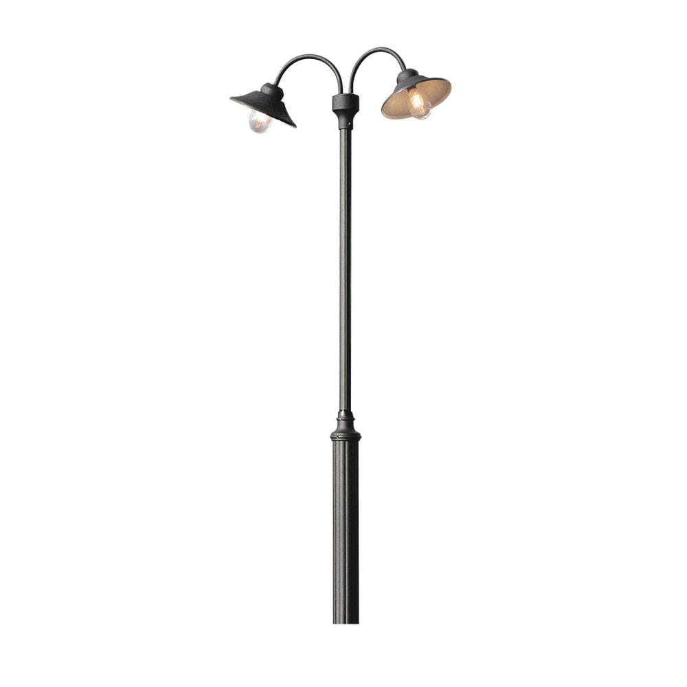 Konstsmide Vega Twin Head - Matt Black - Head Only