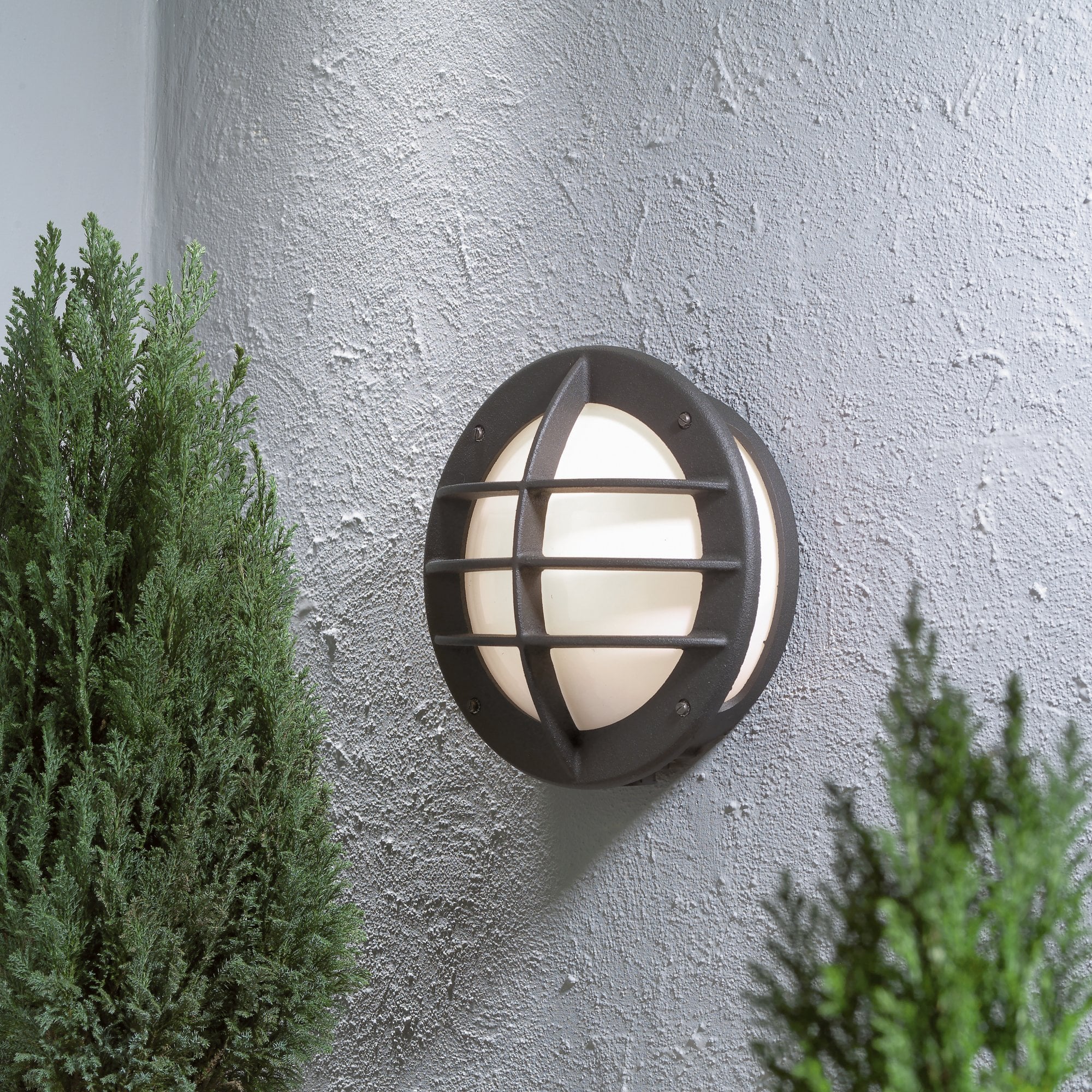 Konstsmide Oden Wall Light - Matt Black