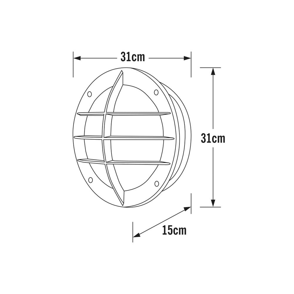 Konstsmide Oden Wall Light - Matt Black