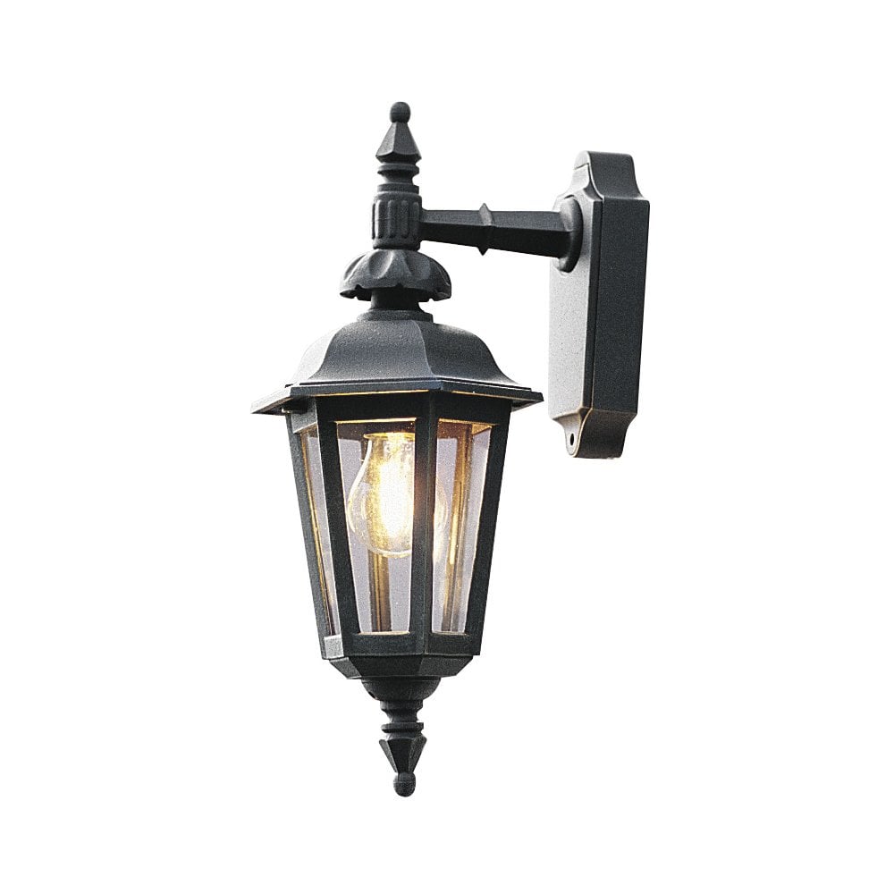 Konstsmide Pallas Small Down Wall Light - Matt Black