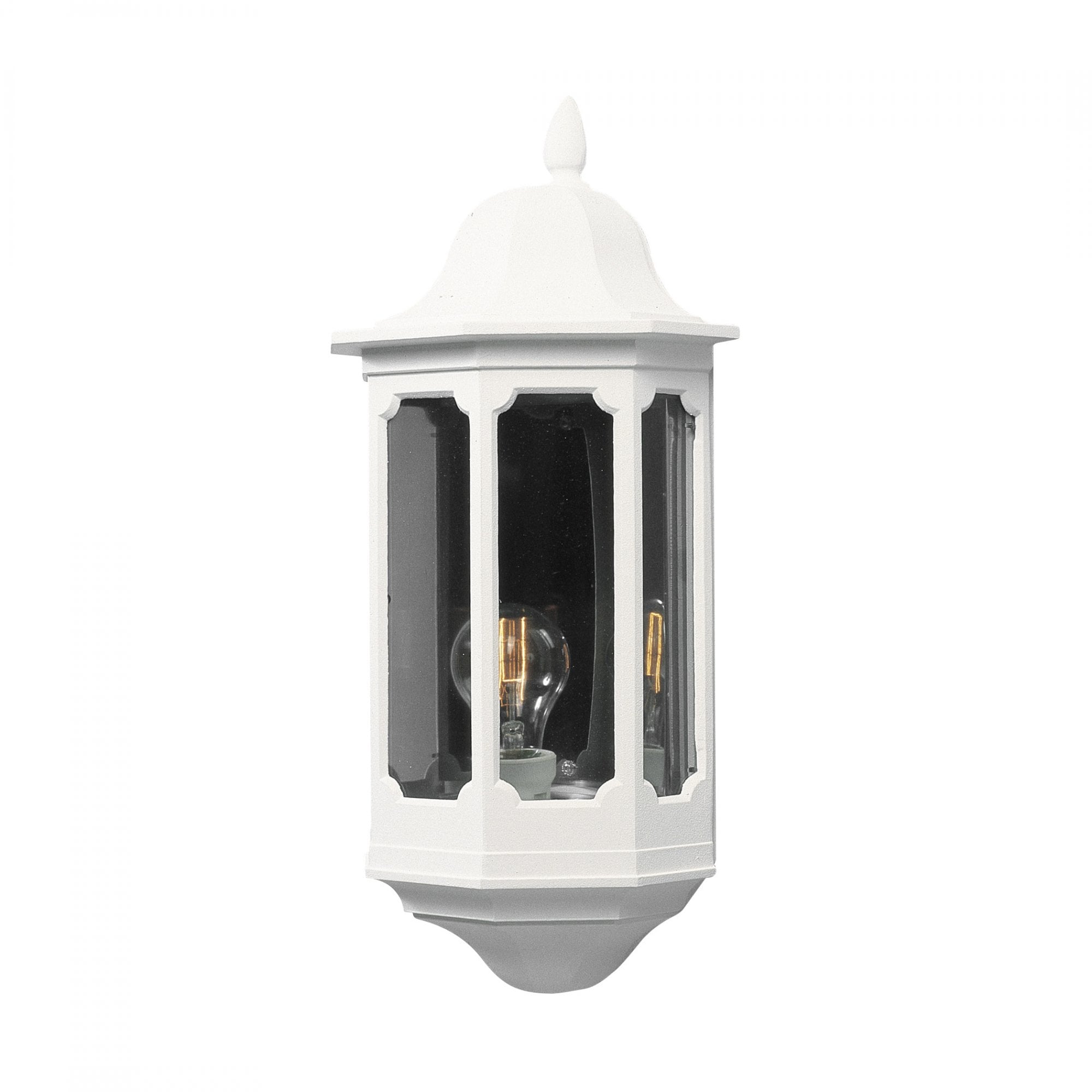 Konstsmide Pallas Flush Half Lantern - Matt White