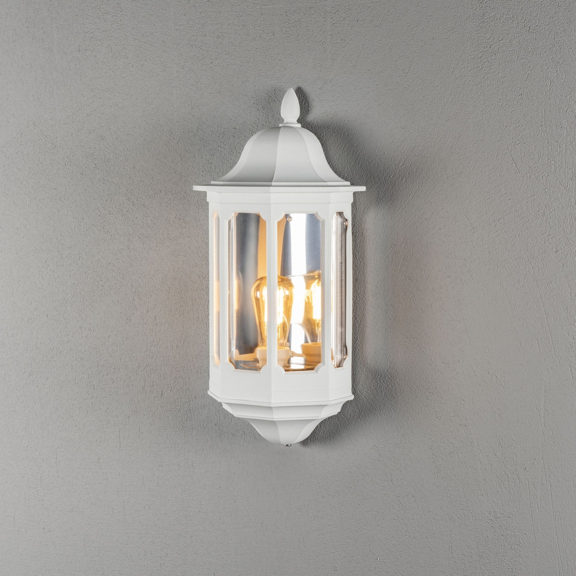 Konstsmide Pallas Flush Half Lantern - Matt White