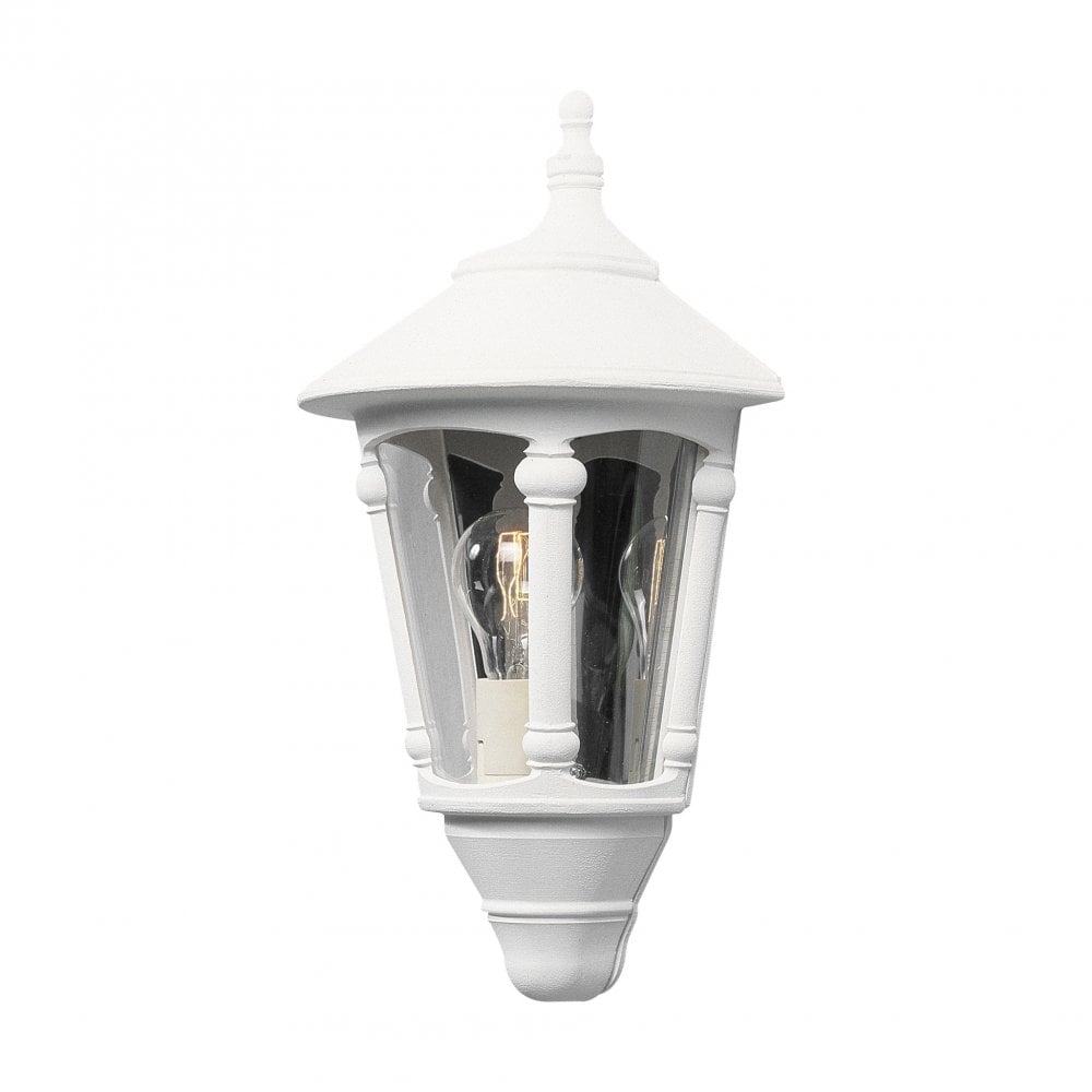 Konstsmide Virgo Flush Half Lantern - Matt White