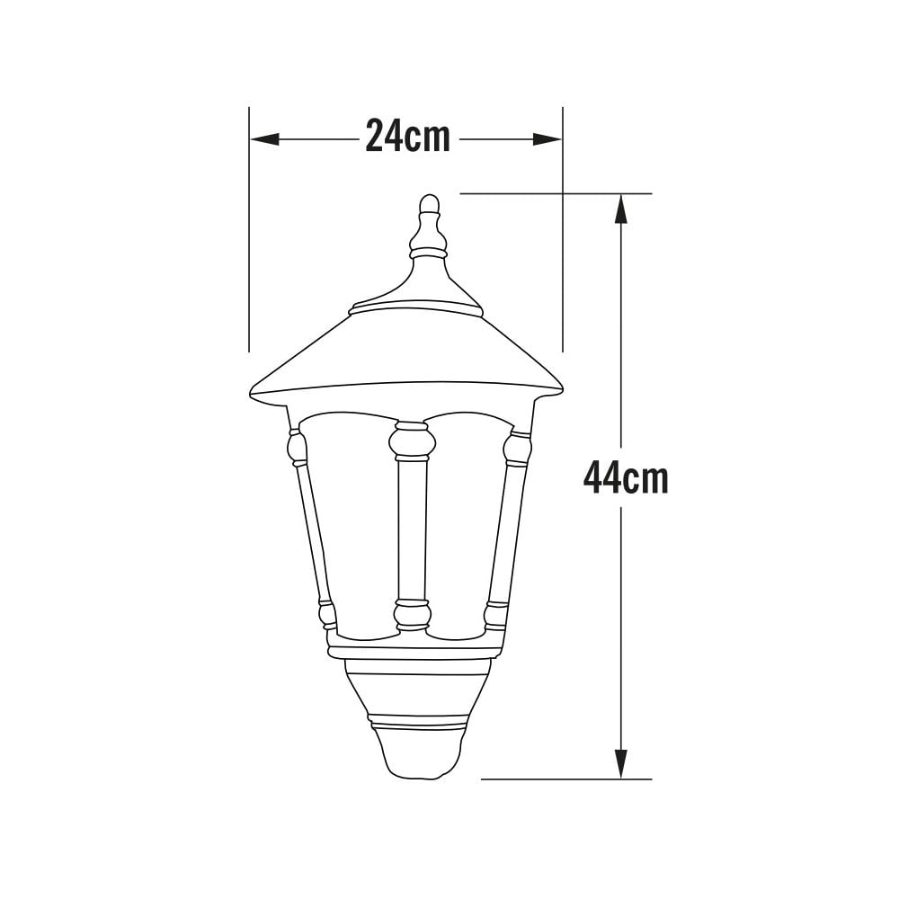 Konstsmide Virgo Flush Half Lantern - Green