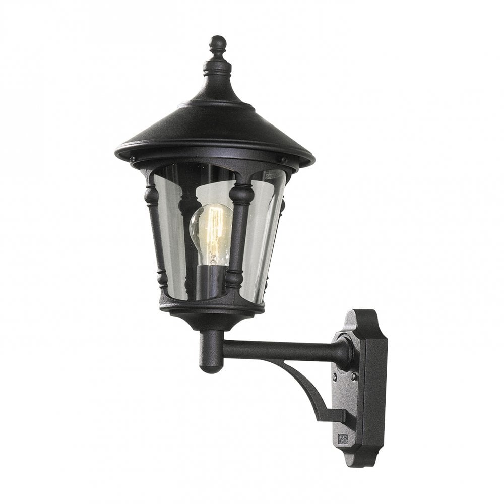 Konstsmide Virgo Up Wall Light - Matt Black