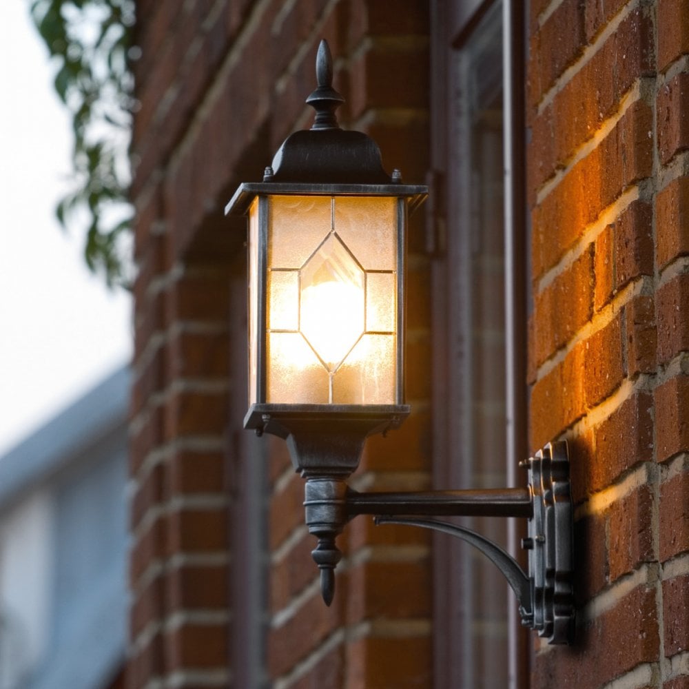 Konstsmide Milano Up Wall Lantern - Black