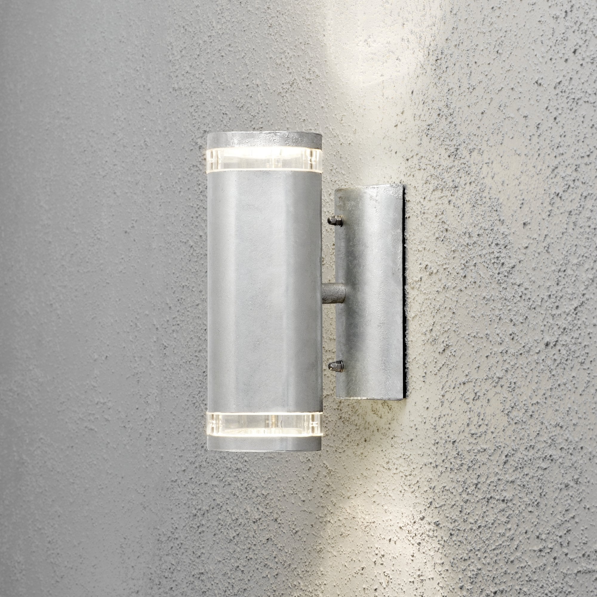 Konstsmide Modena Single Ring Up/Down Wall Light - Galvanised