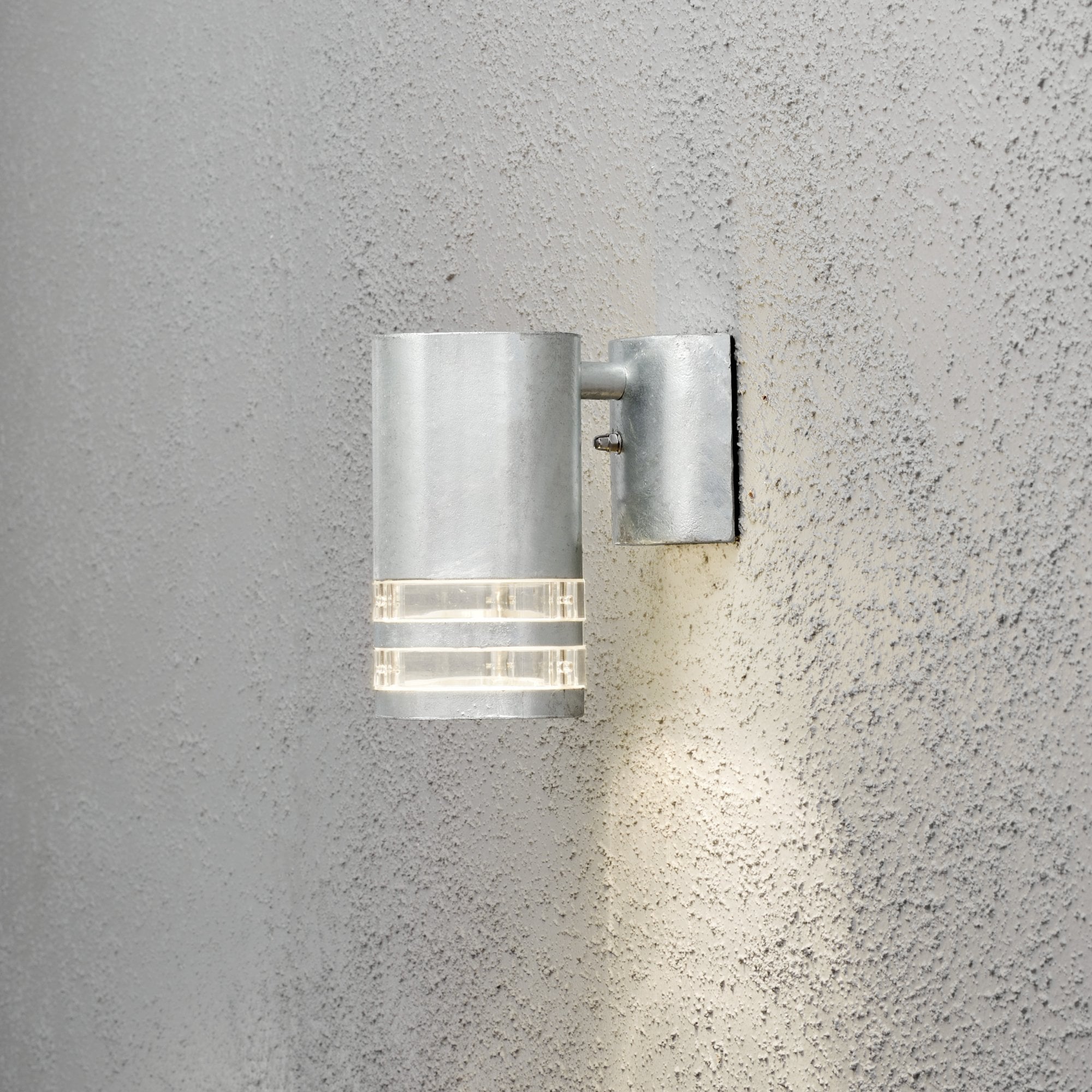 Konstsmide Modena Double Ring Down Wall Light - Galvanised