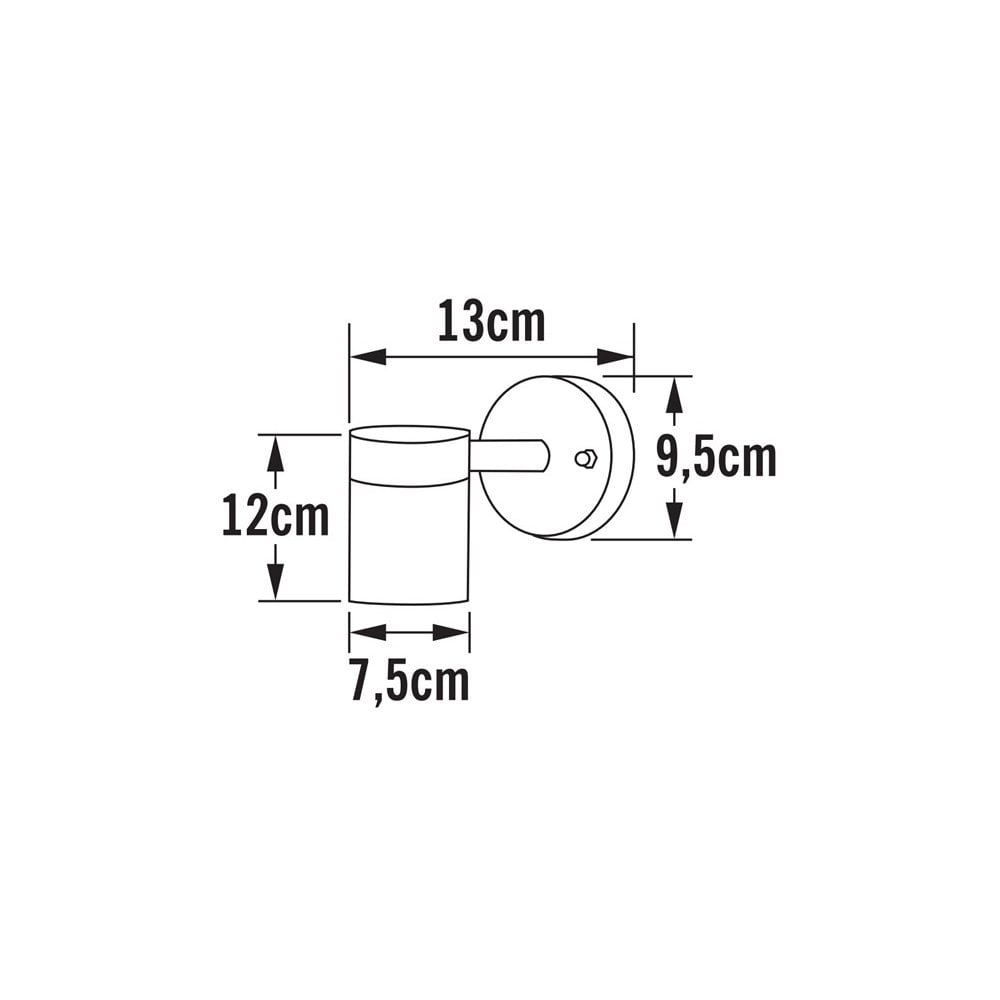 Konstsmide Modena 12cm Down Wall Light - Matt Black