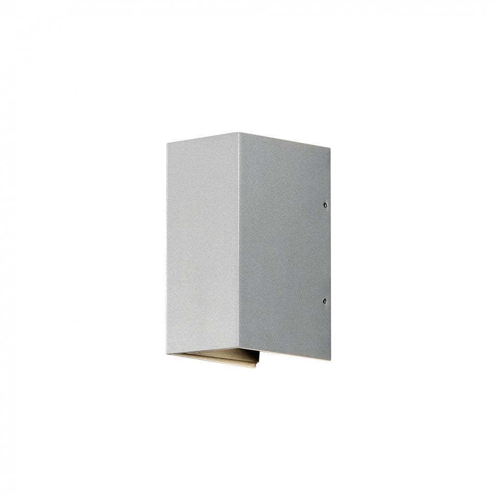 Konstsmide Cremona Rectangular LED Up/Down Wall Light - Aluminium