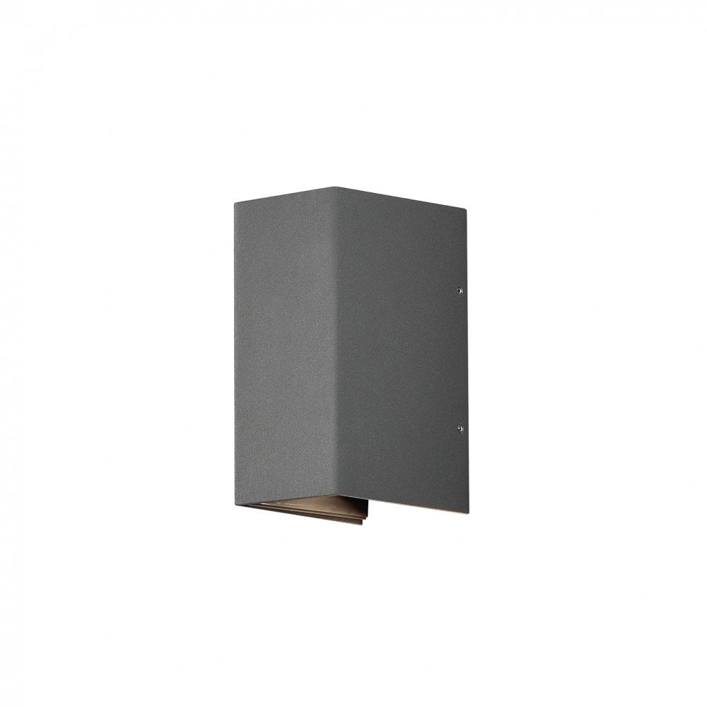 Konstsmide Cremona Rectangular LED Up/Down Wall Light - Anthracite