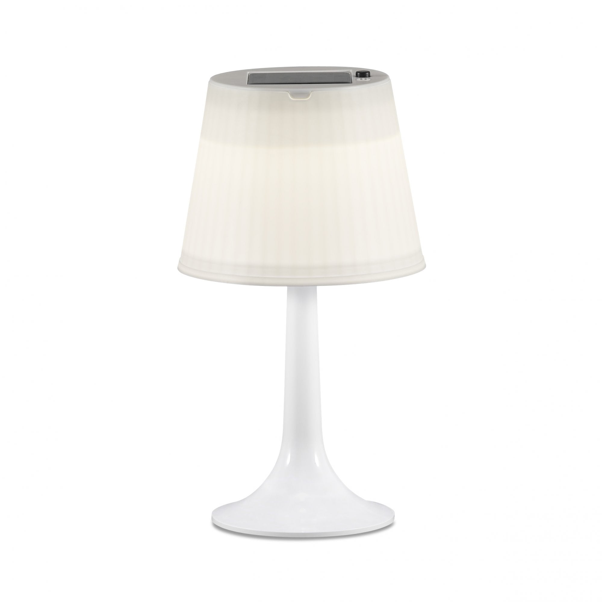 Konstsmide Assisi Solar LED Table Lamp - White