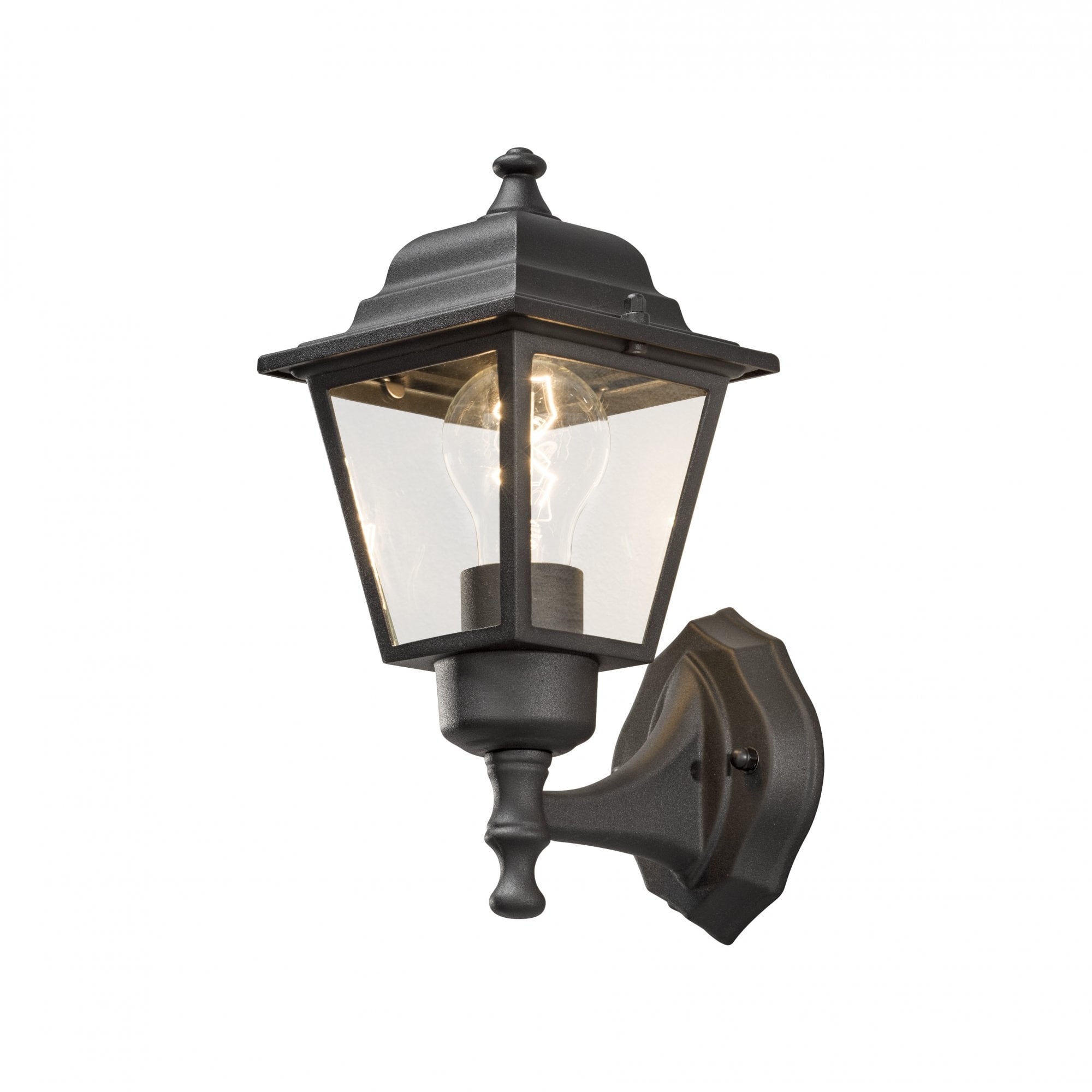 Konstsmide Budget Up Square Wall Light - Matt Black