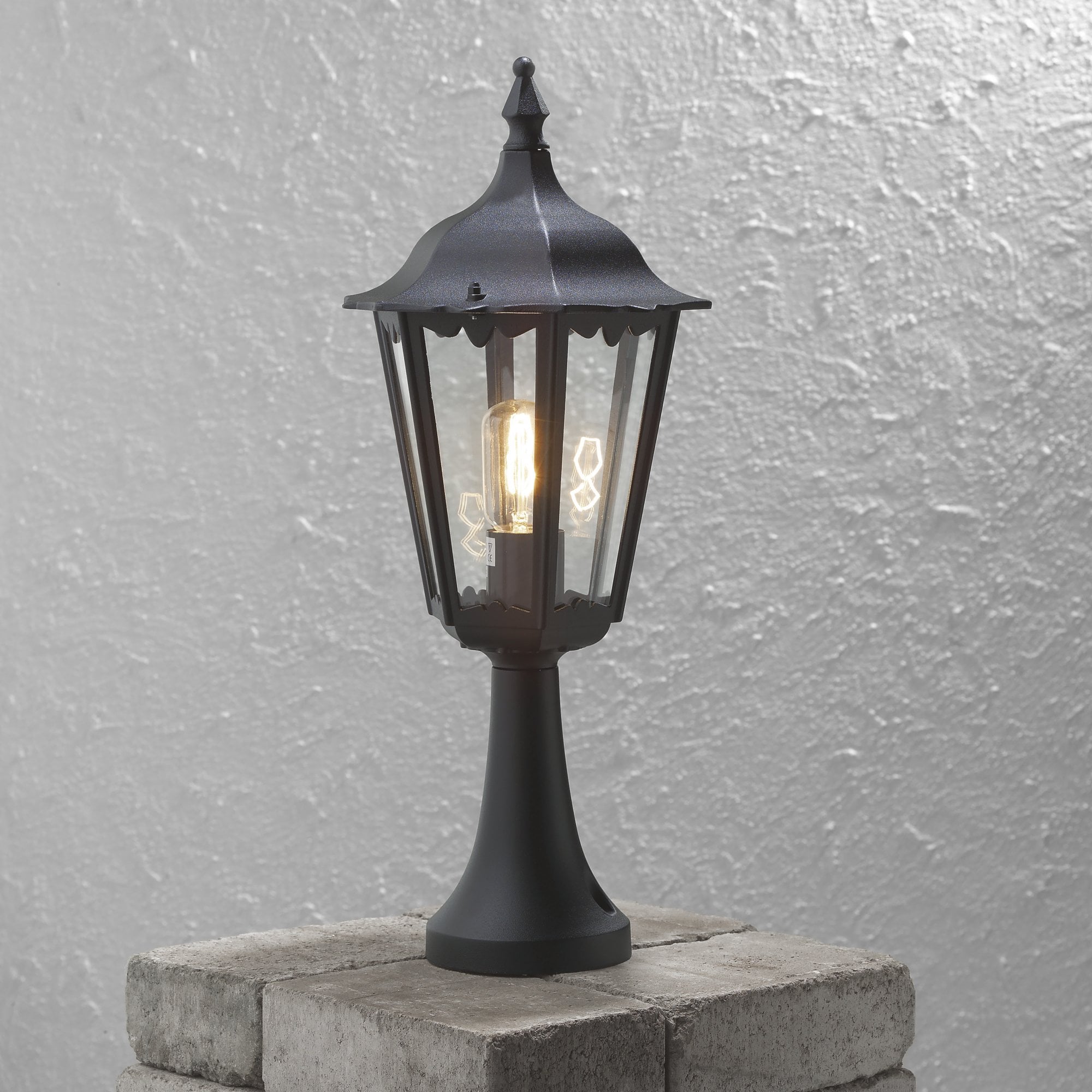 Konstsmide Firenze Post Light - Matt Black