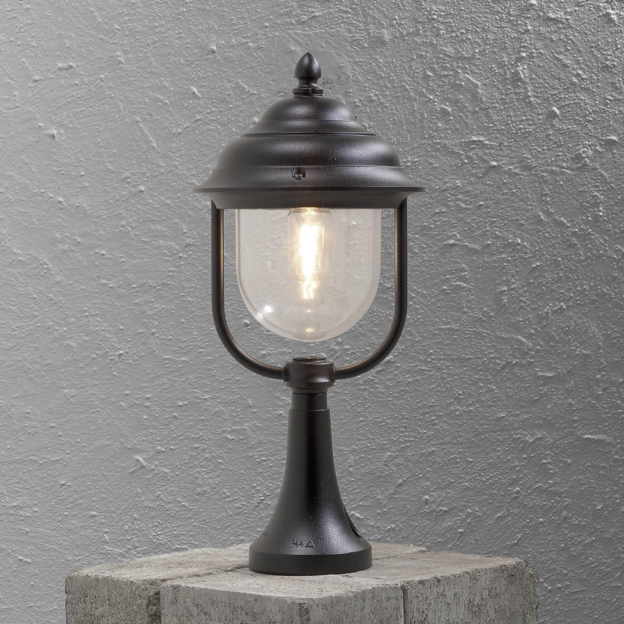 Konstsmide Parma Gate Post - Matt Black