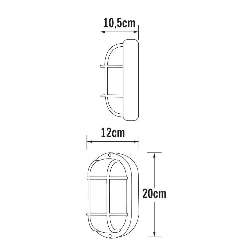 Konstsmide Elmas Wall Light - Matt Black