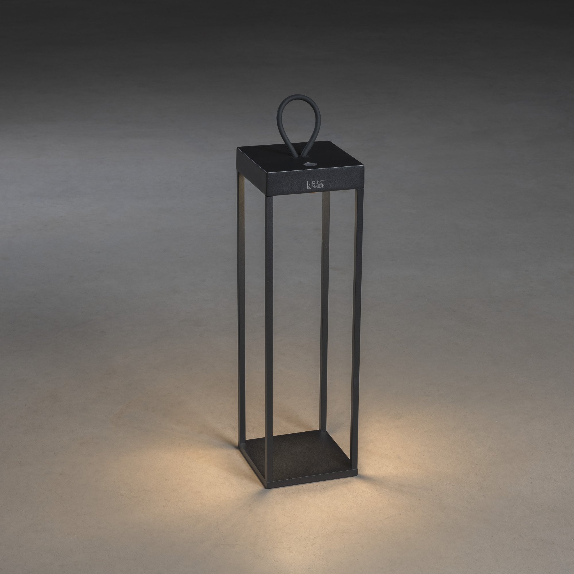 Konstsmide Ravello 50cm LED Lantern with USB - Matt Black
