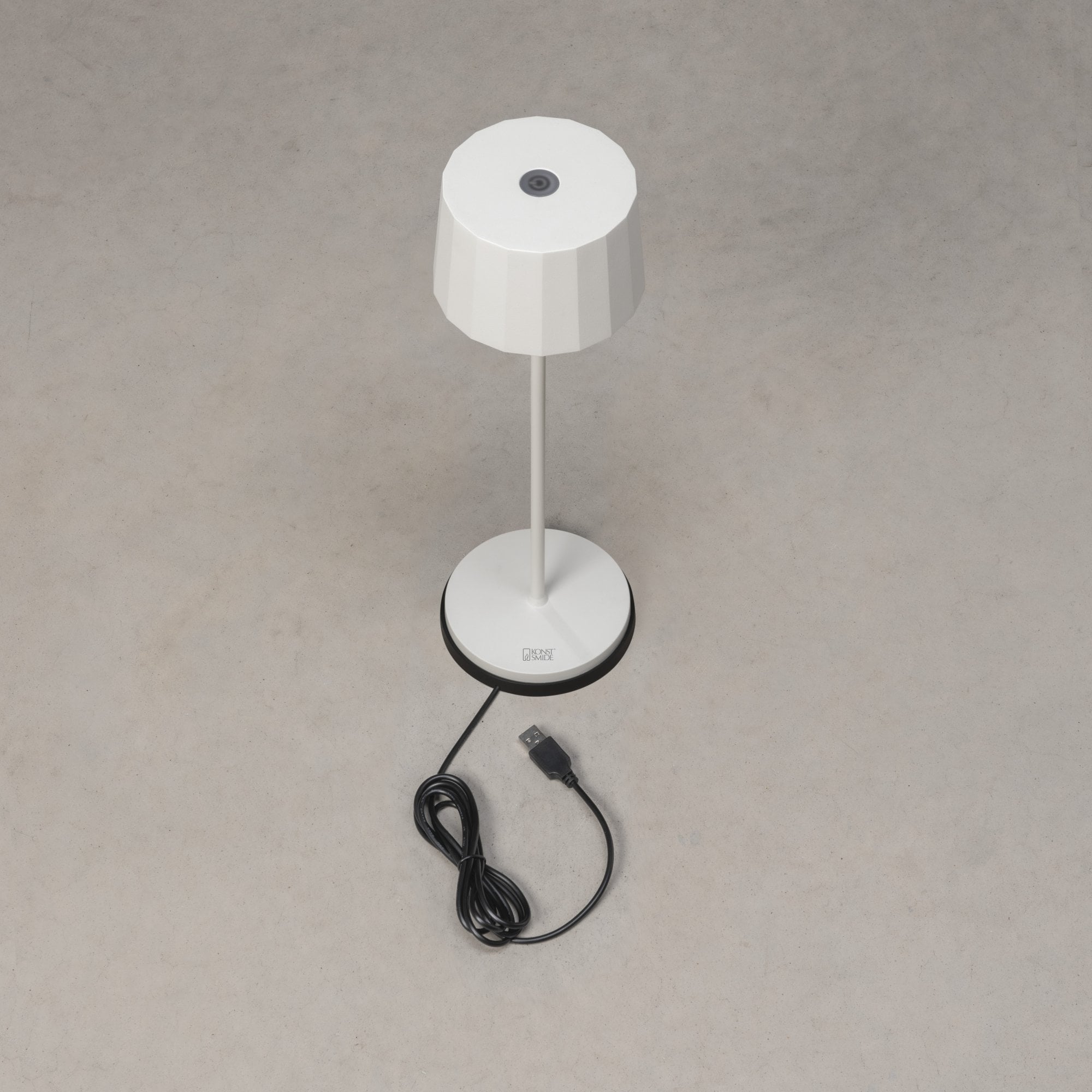 Konstsmide Positano LED Table Lamp with USB - Matt White